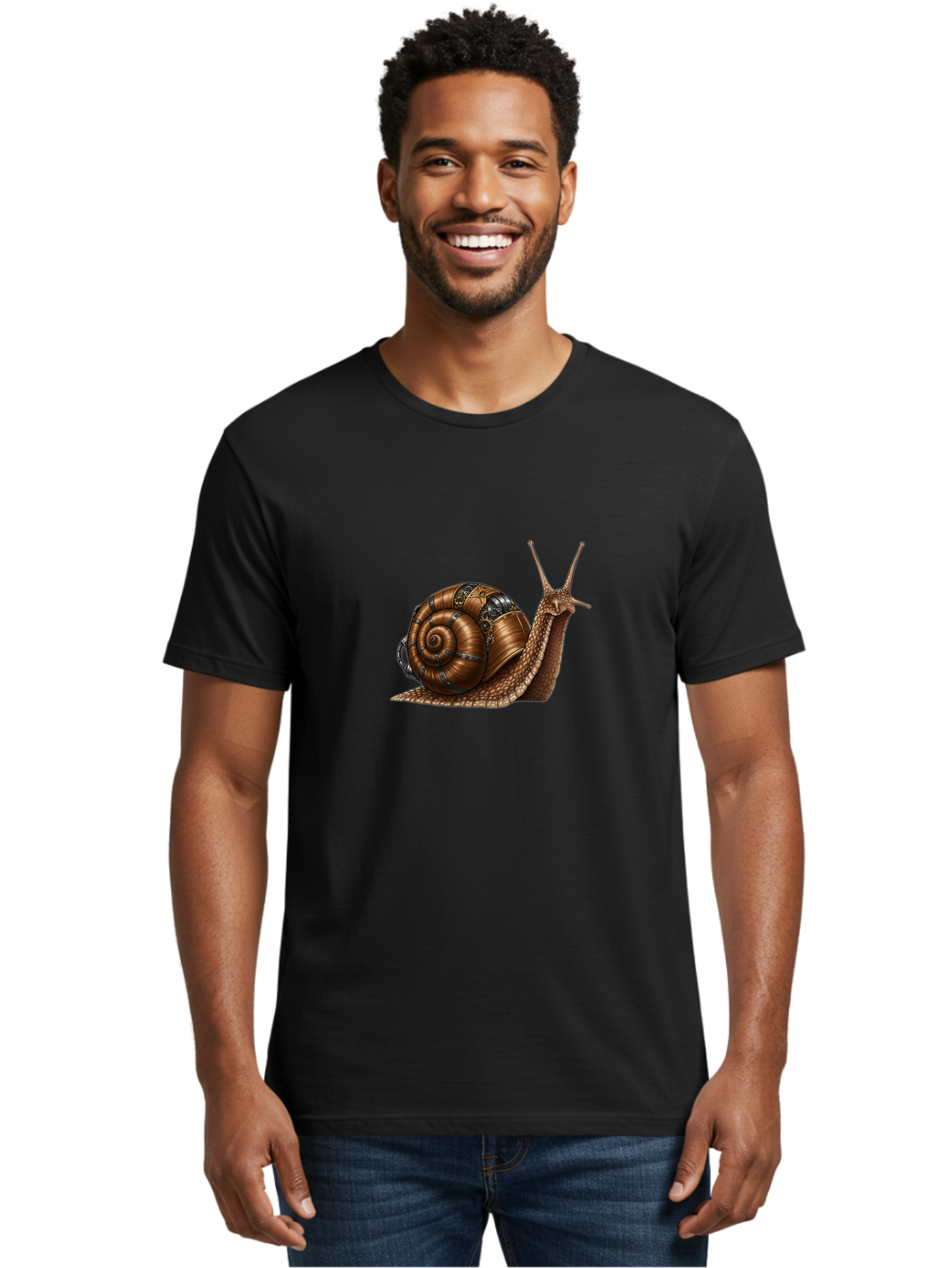 Snail-4 Men'S Graphic Tee, 100% Cotton, Comfortable Casual Summer Wear, Machine Washable, Vintage Camera, Old Camera, Antique Camera, Black Camera, Classic Photography, Photography Equipment, Nostalgic Device, Film Camera, Camera Art Ban552