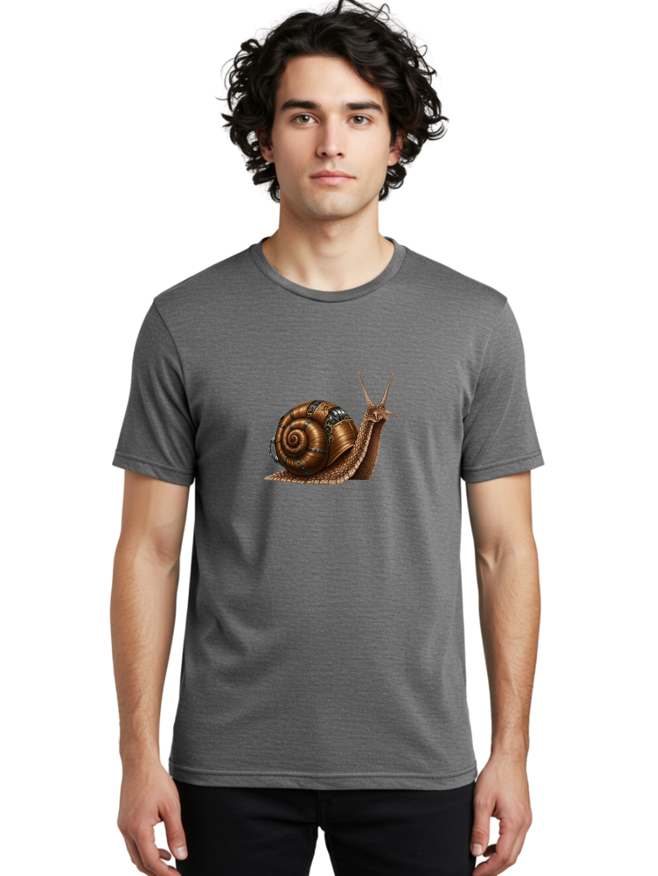 Snail-4 Men'S Graphic Tee, 100% Cotton, Comfortable Casual Summer Wear, Machine Washable, Vintage Camera, Old Camera, Antique Camera, Black Camera, Classic Photography, Photography Equipment, Nostalgic Device, Film Camera, Camera Art Ban552