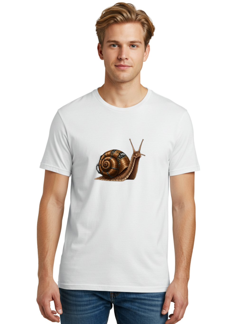 Snail-4 Men'S Graphic Tee, 100% Cotton, Comfortable Casual Summer Wear, Machine Washable, Vintage Camera, Old Camera, Antique Camera, Black Camera, Classic Photography, Photography Equipment, Nostalgic Device, Film Camera, Camera Art Ban552