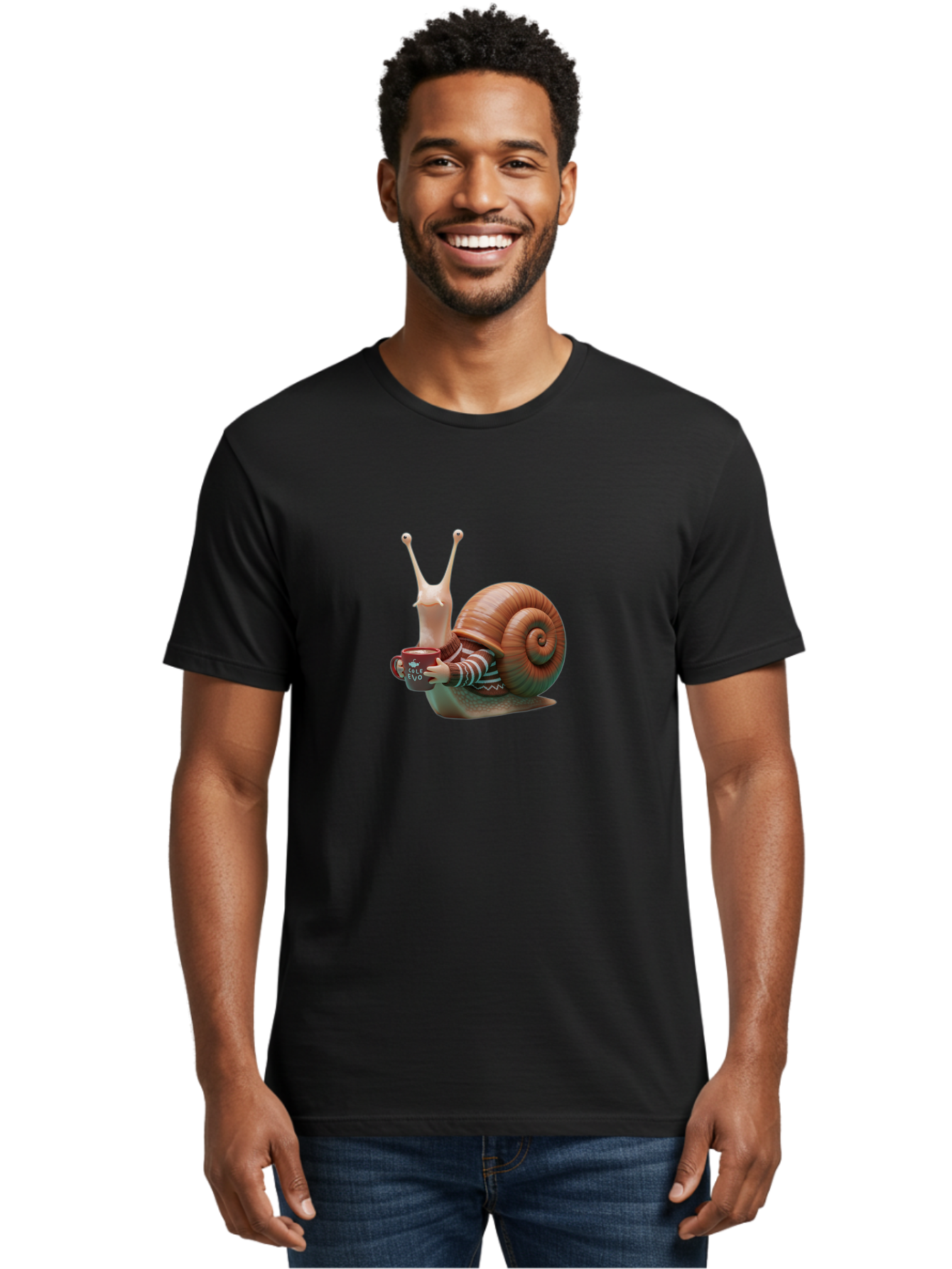Snail-Cafe-Evo Men'S Graphic Tee, 100% Cotton, Comfortable Casual Summer Wear, Machine Washable, Vintage Camera, Old Camera, Antique Camera, Black Camera, Classic Photography, Photography Equipment, Nostalgic Device, Film Camera, Camera Art Ban554