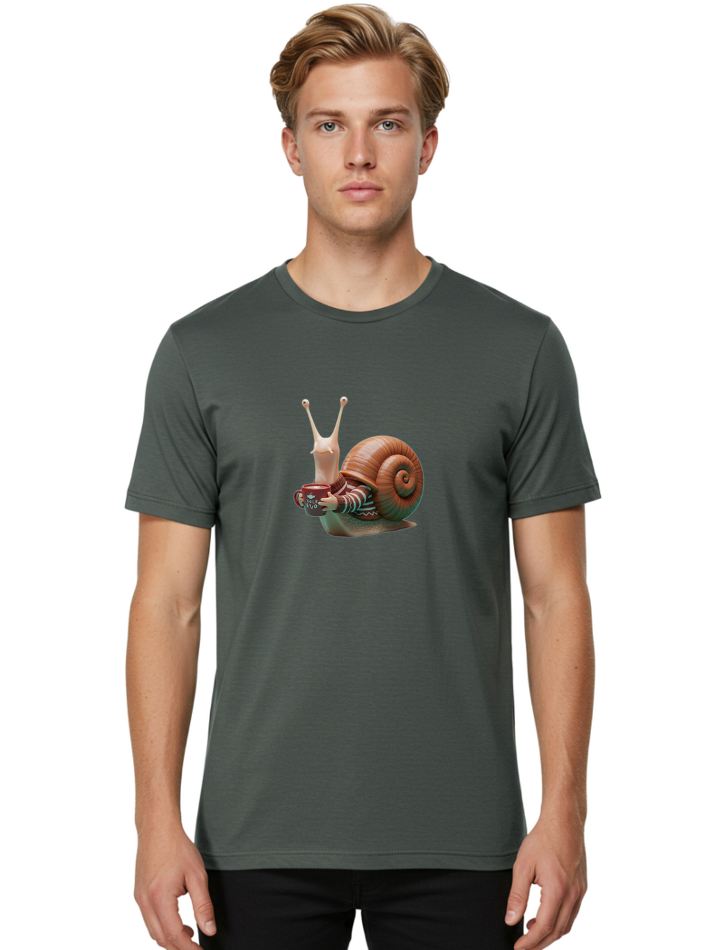 Snail-Cafe-Evo Men'S Graphic Tee, 100% Cotton, Comfortable Casual Summer Wear, Machine Washable, Vintage Camera, Old Camera, Antique Camera, Black Camera, Classic Photography, Photography Equipment, Nostalgic Device, Film Camera, Camera Art Ban554