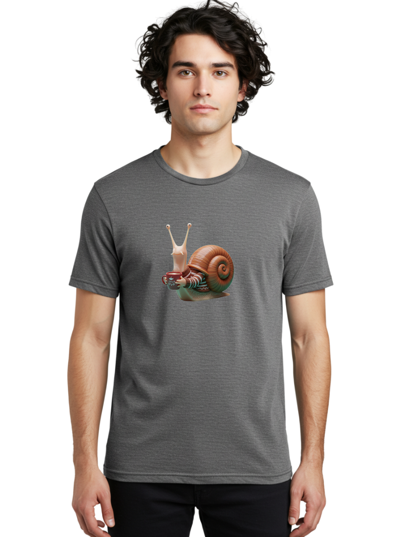 Snail-Cafe-Evo Men'S Graphic Tee, 100% Cotton, Comfortable Casual Summer Wear, Machine Washable, Vintage Camera, Old Camera, Antique Camera, Black Camera, Classic Photography, Photography Equipment, Nostalgic Device, Film Camera, Camera Art Ban554