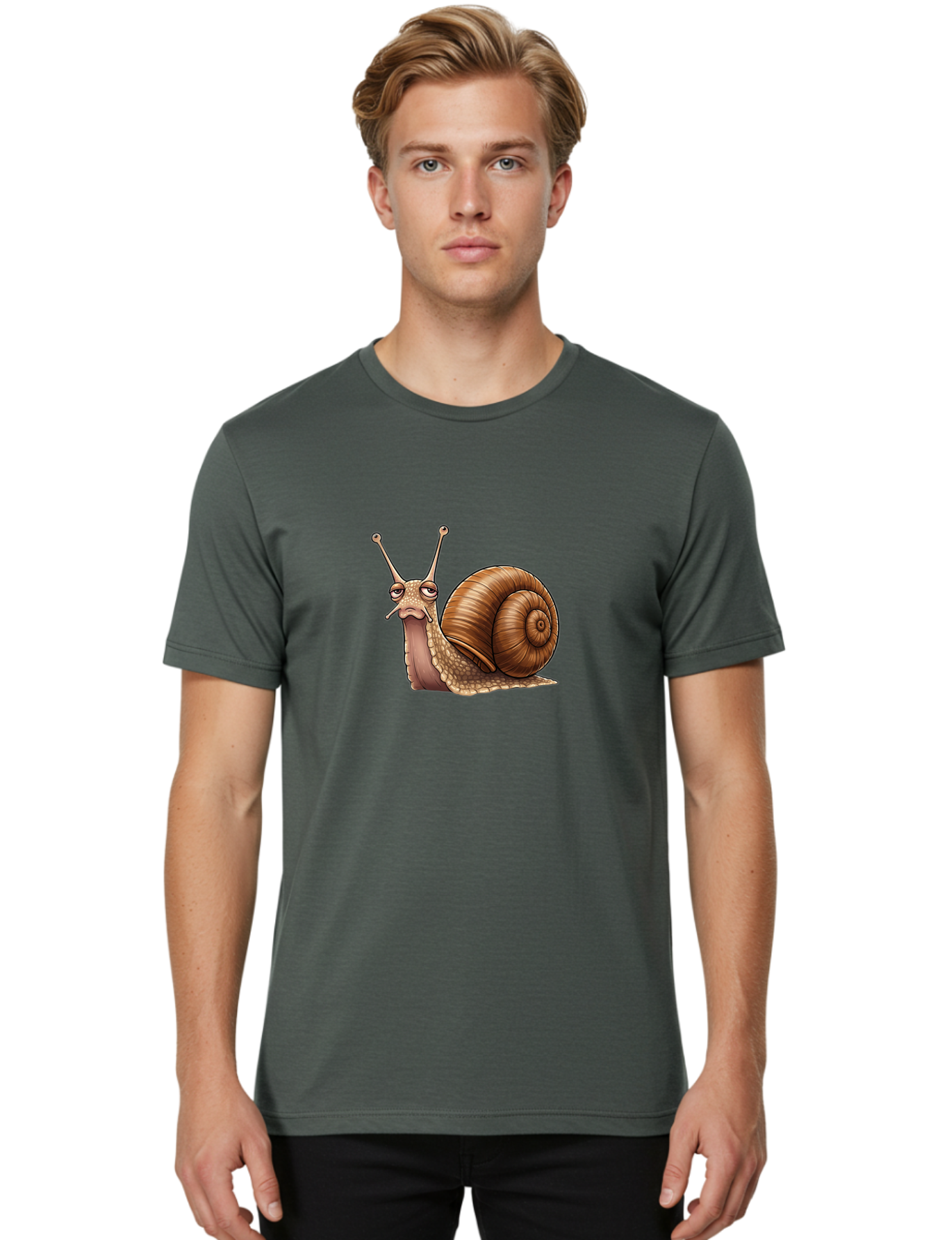 Snail-Cartoon Men'S Graphic Tee, 100% Cotton, Comfortable Casual Summer Wear, Machine Washable, Vintage Camera, Old Camera, Antique Camera, Black Camera, Classic Photography, Photography Equipment, Nostalgic Device, Film Camera, Camera Art Ban555