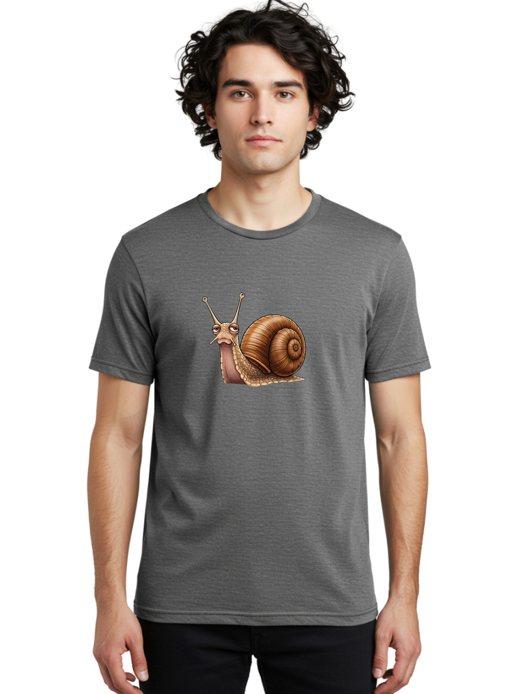Snail-Cartoon Men'S Graphic Tee, 100% Cotton, Comfortable Casual Summer Wear, Machine Washable, Vintage Camera, Old Camera, Antique Camera, Black Camera, Classic Photography, Photography Equipment, Nostalgic Device, Film Camera, Camera Art Ban555