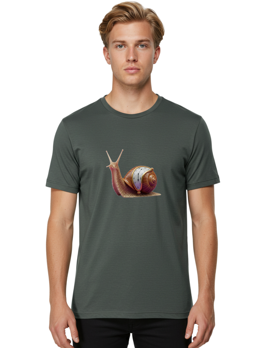 Snail-Clock Men'S Graphic Tee, 100% Cotton, Comfortable Casual Summer Wear, Machine Washable, Vintage Camera, Old Camera, Antique Camera, Black Camera, Classic Photography, Photography Equipment, Nostalgic Device, Film Camera, Camera Art Ban556