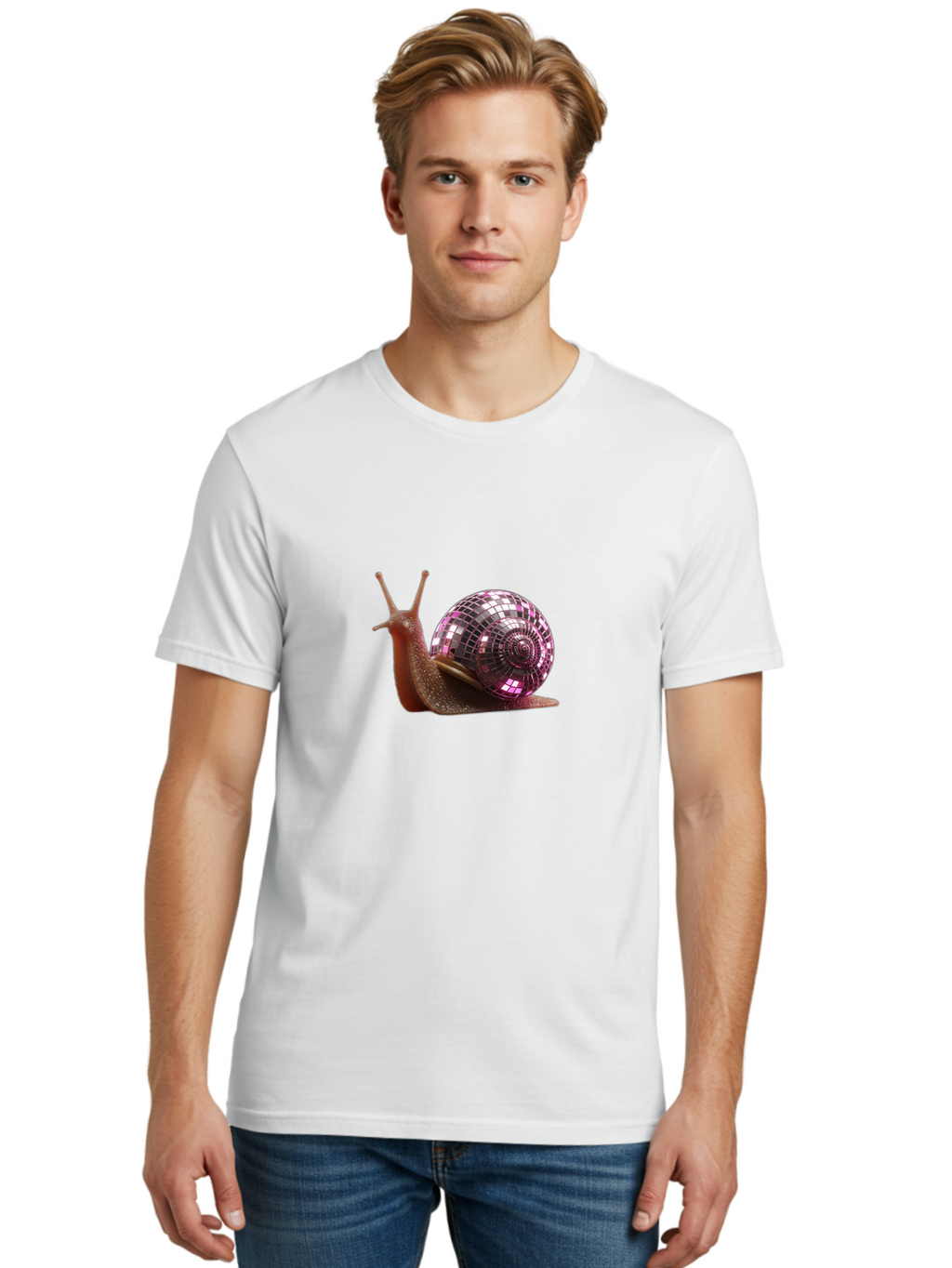Snail-Disco-Ball-Shell Men'S Graphic Tee, 100% Cotton, Comfortable Casual Summer Wear, Machine Washable, Vintage Camera, Old Camera, Antique Camera, Black Camera, Classic Photography, Photography Equipment, Nostalgic Device, Film Camera, Ban557