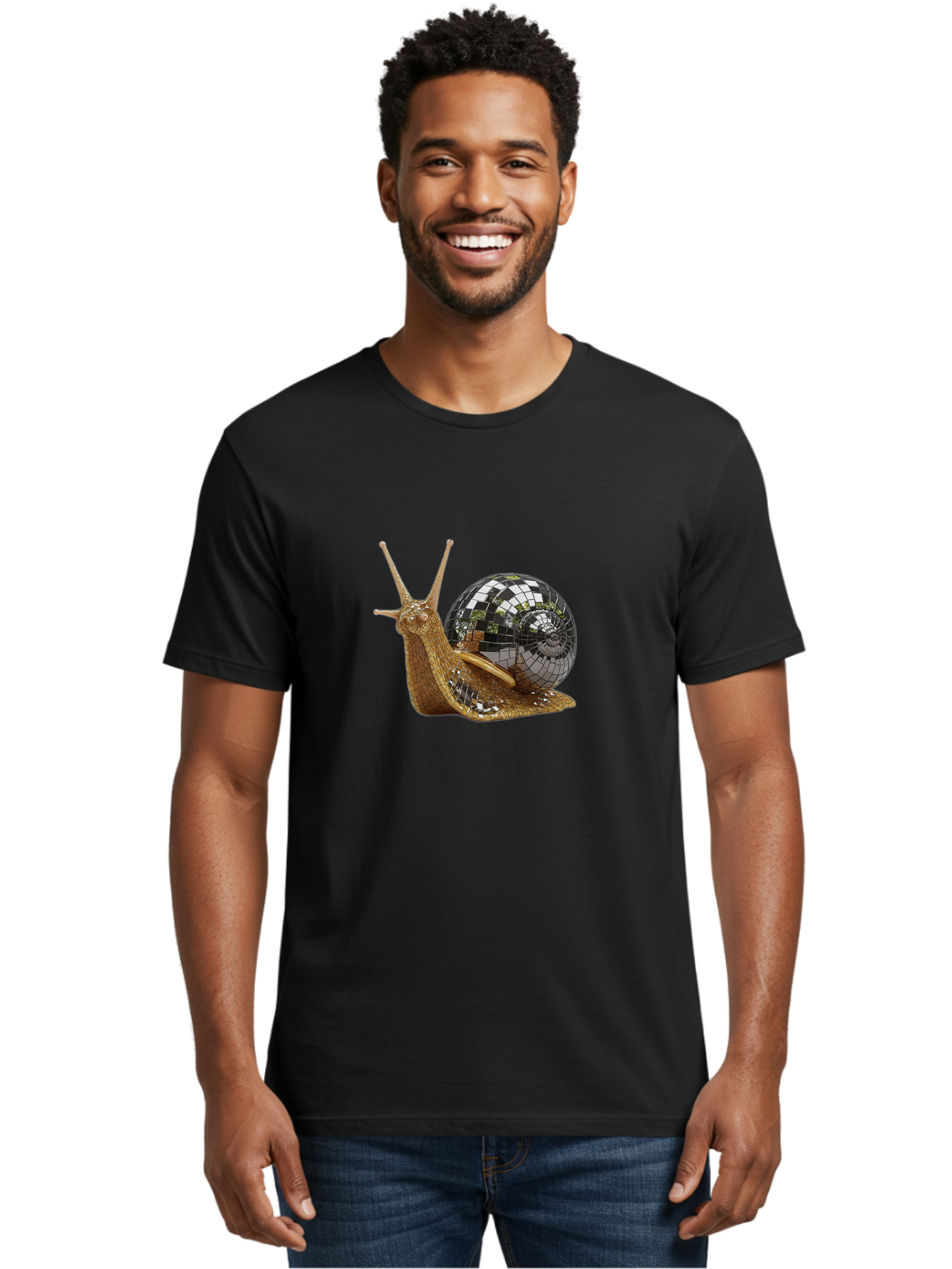 Snail-Disco-Ball Men'S Graphic Tee, 100% Cotton, Comfortable Casual Summer Wear, Machine Washable, Vintage Camera, Old Camera, Antique Camera, Black Camera, Classic Photography, Photography Equipment, Nostalgic Device, Film Camera, Camera Art Ban558
