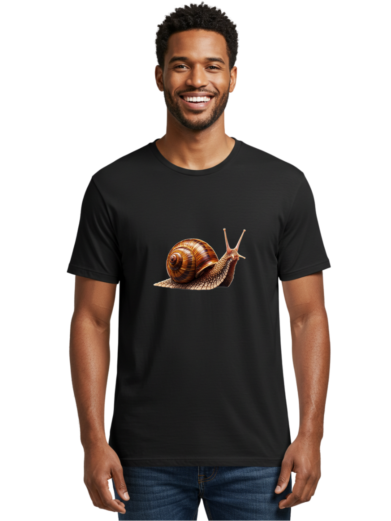 Snail-Illustration Men'S Graphic Tee, 100% Cotton, Comfortable Casual Summer Wear, Machine Washable, Vintage Camera, Old Camera, Antique Camera, Black Camera, Classic Photography, Photography Equipment, Nostalgic Device, Film Camera, Ban559