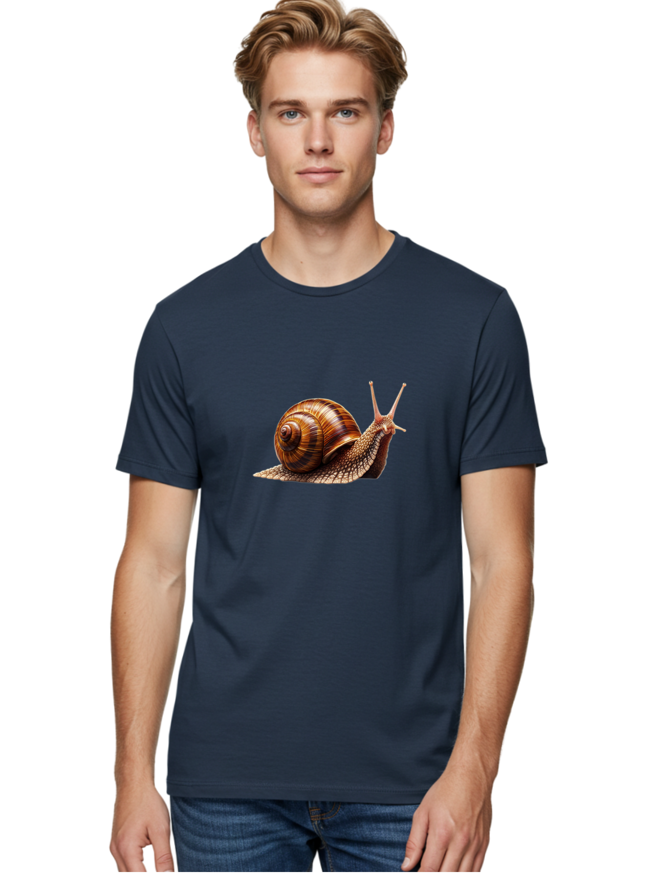 Snail-Illustration Men'S Graphic Tee, 100% Cotton, Comfortable Casual Summer Wear, Machine Washable, Vintage Camera, Old Camera, Antique Camera, Black Camera, Classic Photography, Photography Equipment, Nostalgic Device, Film Camera, Ban559