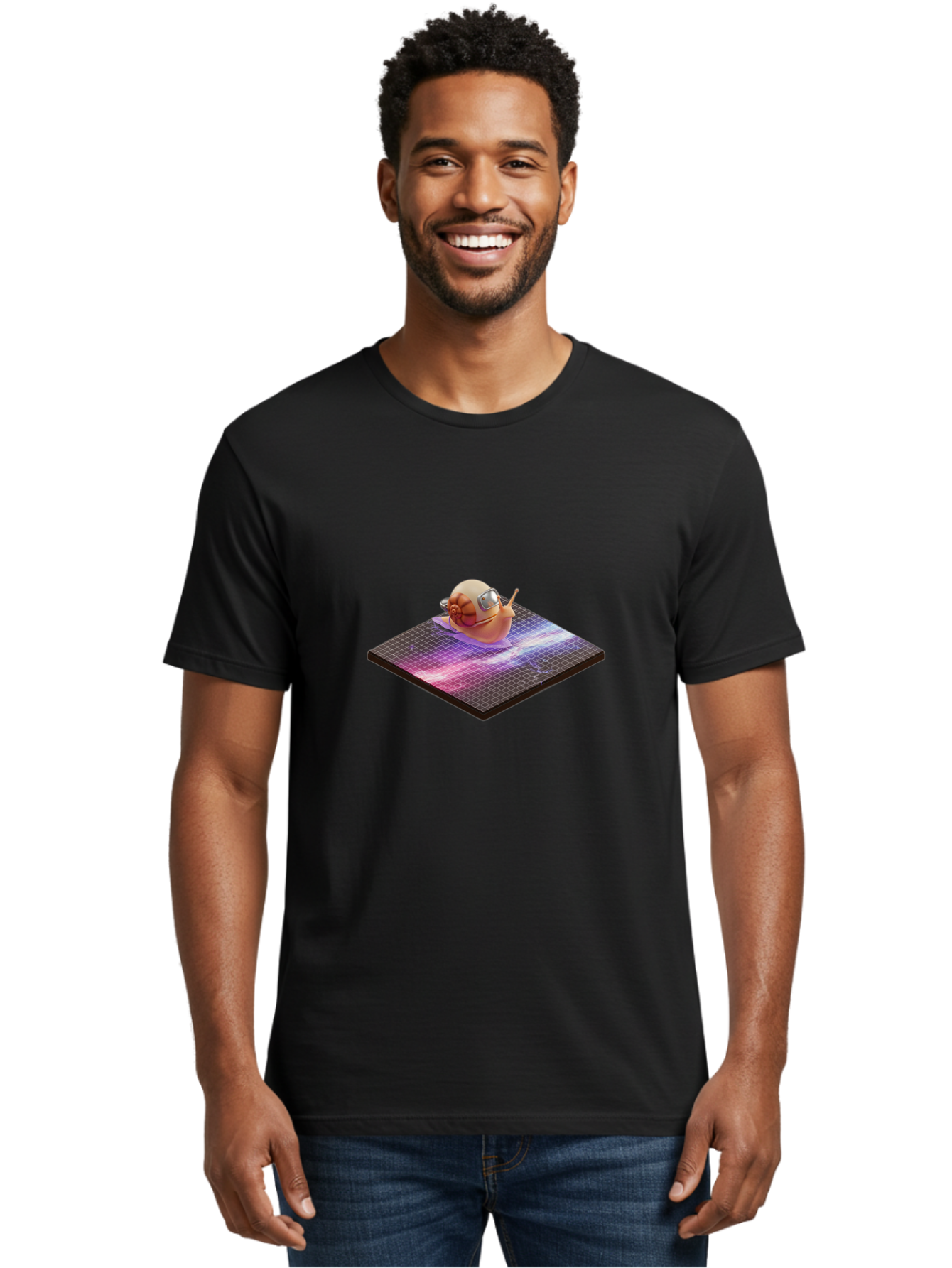 Snail-On-Grid Men'S Graphic Tee, 100% Cotton, Comfortable Casual Summer Wear, Machine Washable, Vintage Camera, Old Camera, Antique Camera, Black Camera, Classic Photography, Photography Equipment, Nostalgic Device, Film Camera, Camera Art Ban560