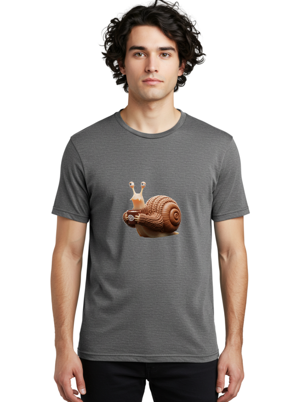 Snail-Sipping-Coffee Men'S Graphic Tee, 100% Cotton, Comfortable Casual Summer Wear, Machine Washable, Vintage Camera, Old Camera, Antique Camera, Black Camera, Classic Photography, Photography Equipment, Nostalgic Device, Film Camera, Ban561