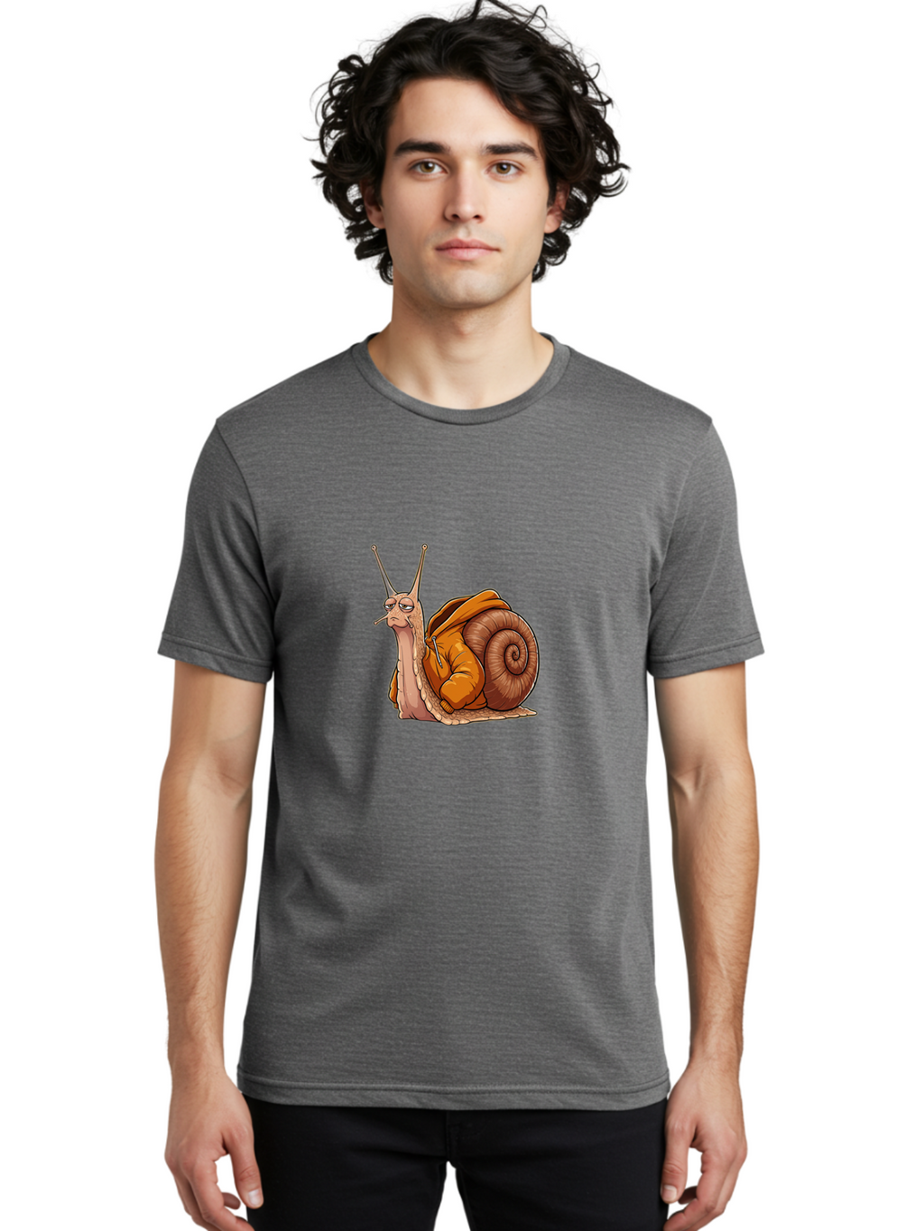 Snail-Smoking Men'S Graphic Tee, 100% Cotton, Comfortable Casual Summer Wear, Machine Washable, Vintage Camera, Old Camera, Antique Camera, Black Camera, Classic Photography, Photography Equipment, Nostalgic Device, Film Camera, Camera Art Ban563