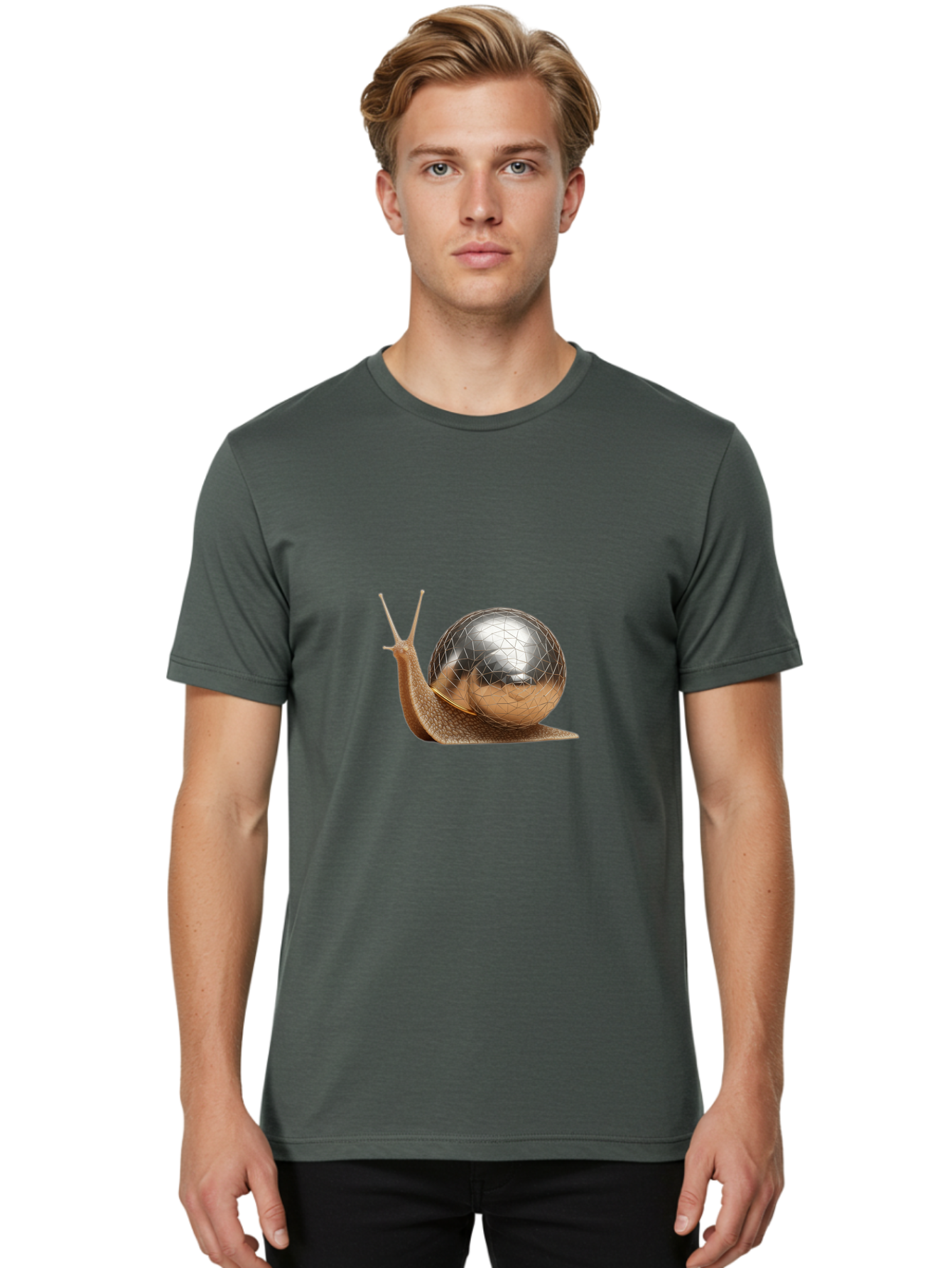 Snail-With-Chrome-Shell Men'S Graphic Tee, 100% Cotton, Comfortable Casual Summer Wear, Machine Washable, Vintage Camera, Old Camera, Antique Camera, Black Camera, Classic Photography, Photography Equipment, Nostalgic Device, Film Camera, Ban564