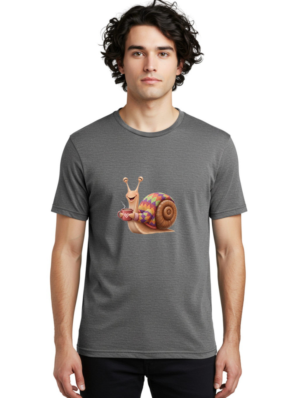 Snail-With-Coffee-Mug Men'S Graphic Tee, 100% Cotton, Comfortable Casual Summer Wear, Machine Washable, Vintage Camera, Old Camera, Antique Camera, Black Camera, Classic Photography, Photography Equipment, Nostalgic Device, Film Camera, Ban566