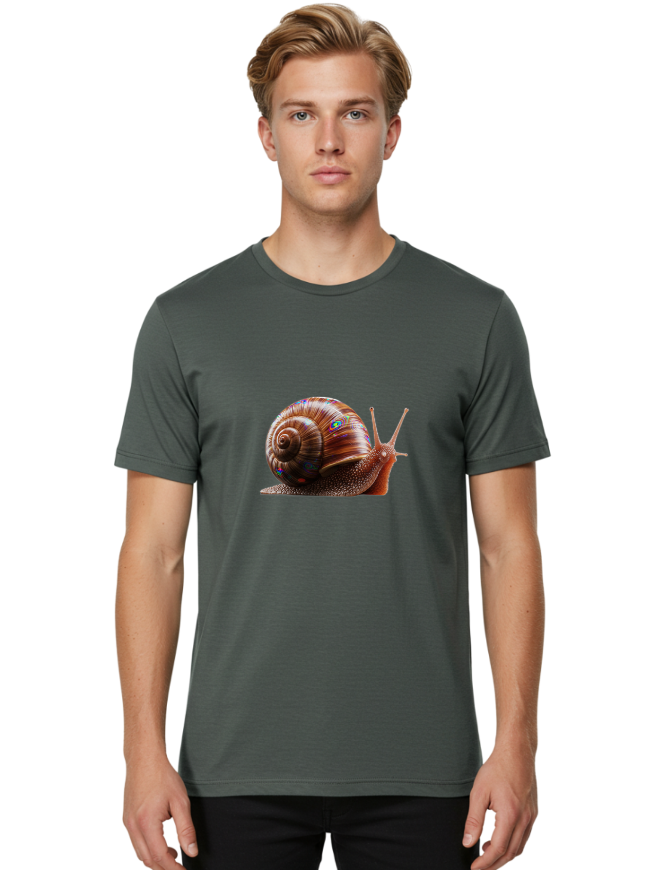 Snail-With-Rainbow-Shell Men'S Graphic Tee, 100% Cotton, Comfortable Casual Summer Wear, Machine Washable, Vintage Camera, Old Camera, Antique Camera, Black Camera, Classic Photography, Photography Equipment, Nostalgic Device, Film Camera, Ban570