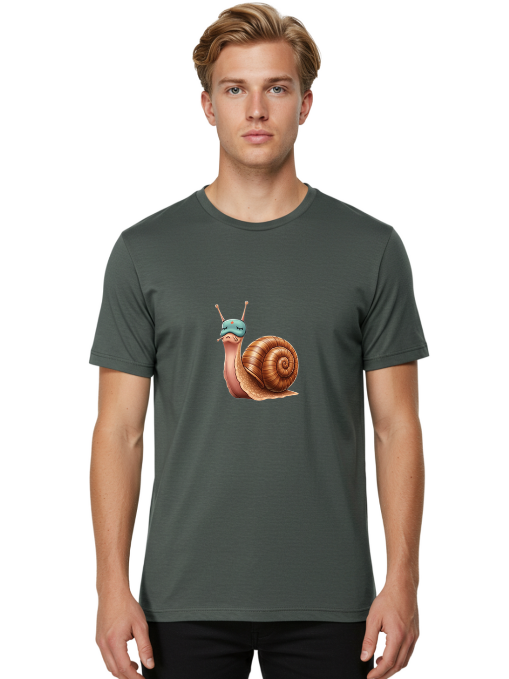 Snail-With-Sleep-Mask Men'S Graphic Tee, 100% Cotton, Comfortable Casual Summer Wear, Machine Washable, Vintage Camera, Old Camera, Antique Camera, Black Camera, Classic Photography, Photography Equipment, Nostalgic Device, Film Camera, Ban571