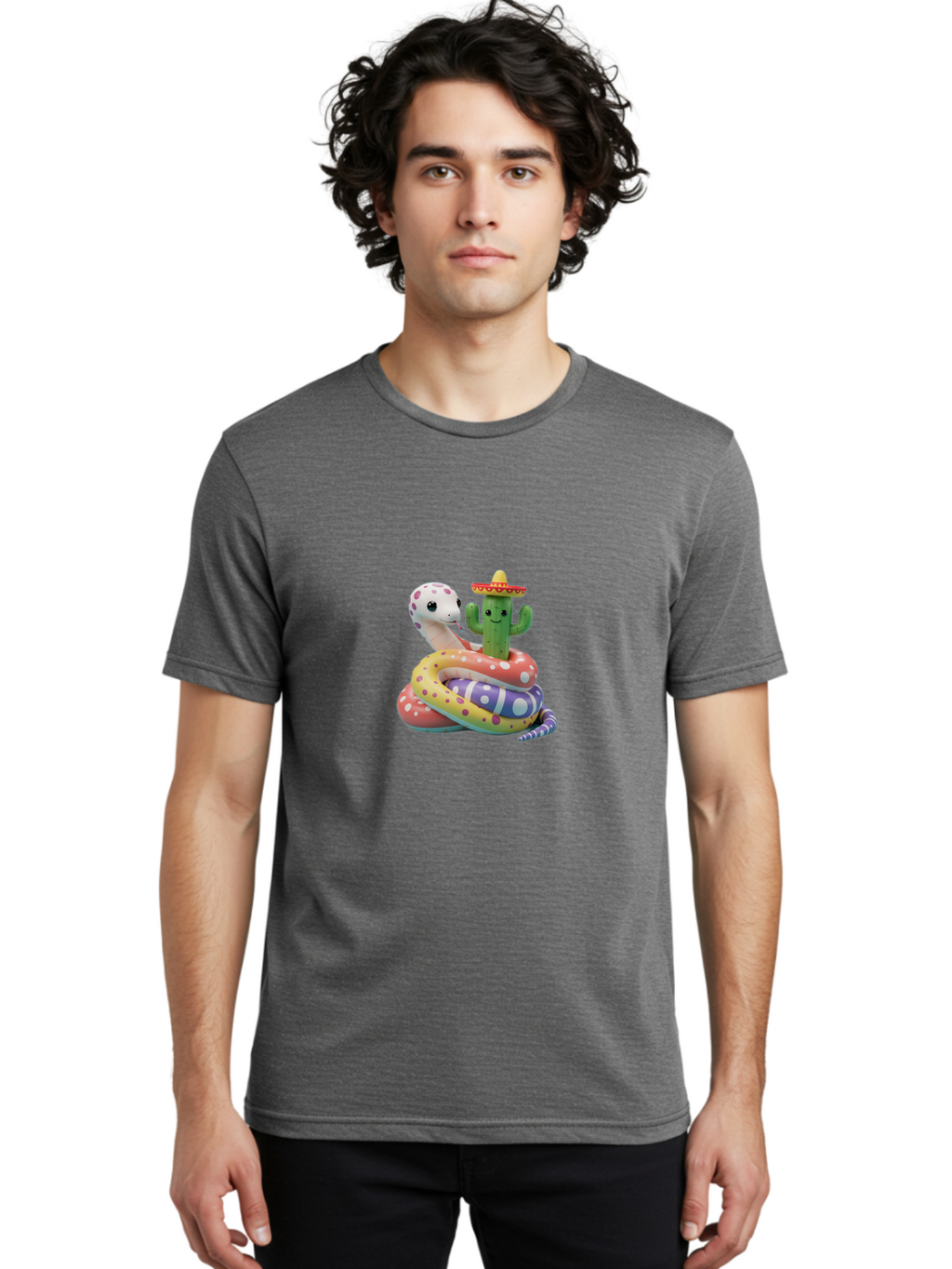 Snake-And-Cactus-1 Men'S Graphic Tee, 100% Cotton, Comfortable Casual Summer Wear, Machine Washable, Vintage Camera, Old Camera, Antique Camera, Black Camera, Classic Photography, Photography Equipment, Nostalgic Device, Film Camera, Ban573