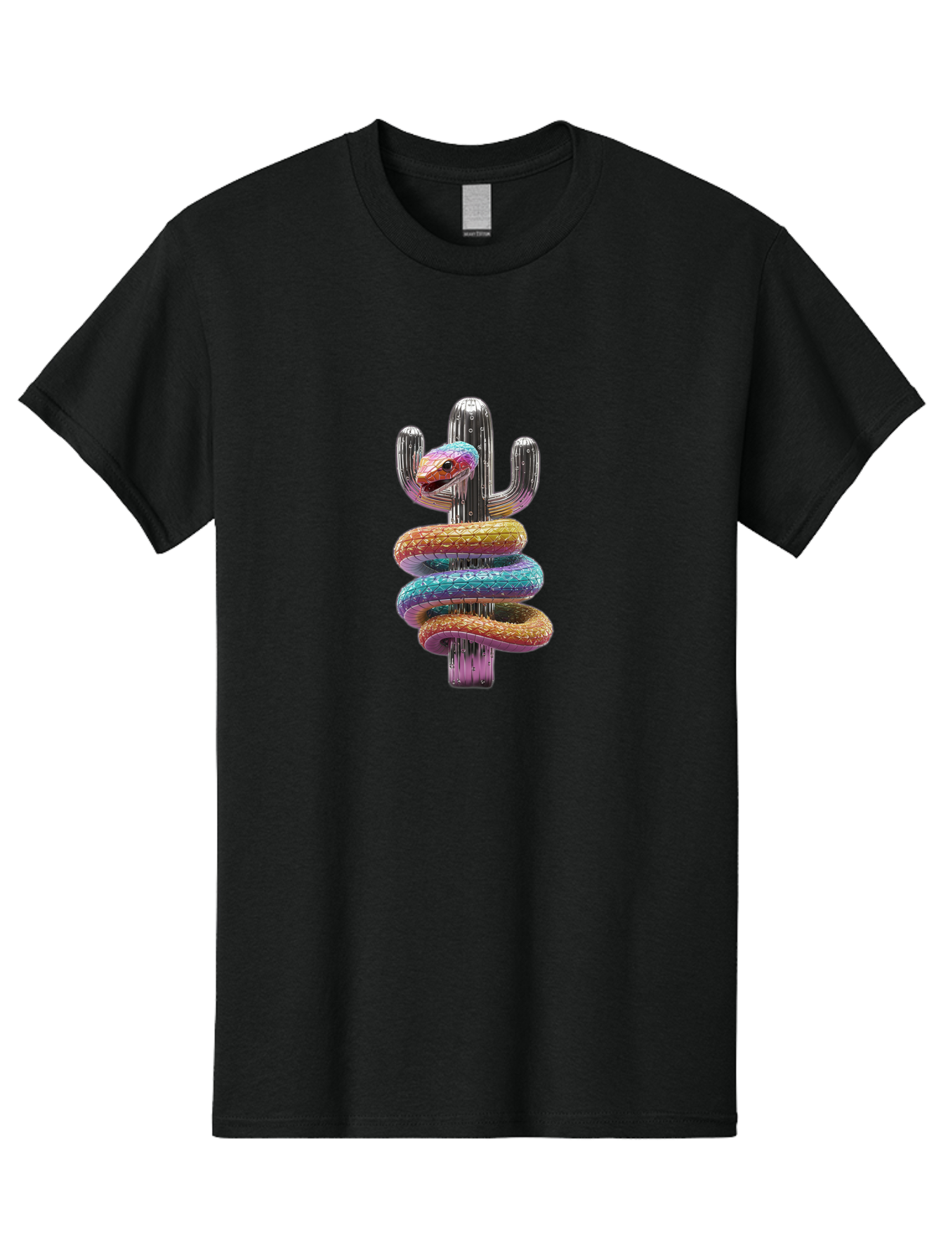 Snake-Coiled-Around-Cactus Men'S Graphic Tee, 100% Cotton, Comfortable Casual Summer Wear, Machine Washable, Vintage Camera, Old Camera, Antique Camera, Black Camera, Classic Photography, Photography Equipment, Nostalgic Device, Film Camera, Ban575