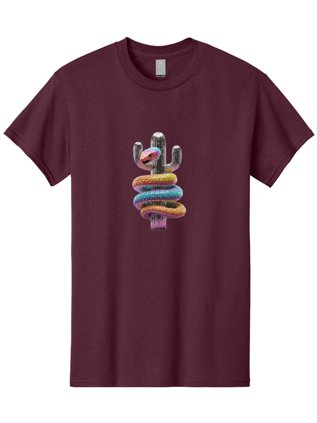 Snake-Coiled-Around-Cactus Men'S Graphic Tee, 100% Cotton, Comfortable Casual Summer Wear, Machine Washable, Vintage Camera, Old Camera, Antique Camera, Black Camera, Classic Photography, Photography Equipment, Nostalgic Device, Film Camera, Ban575