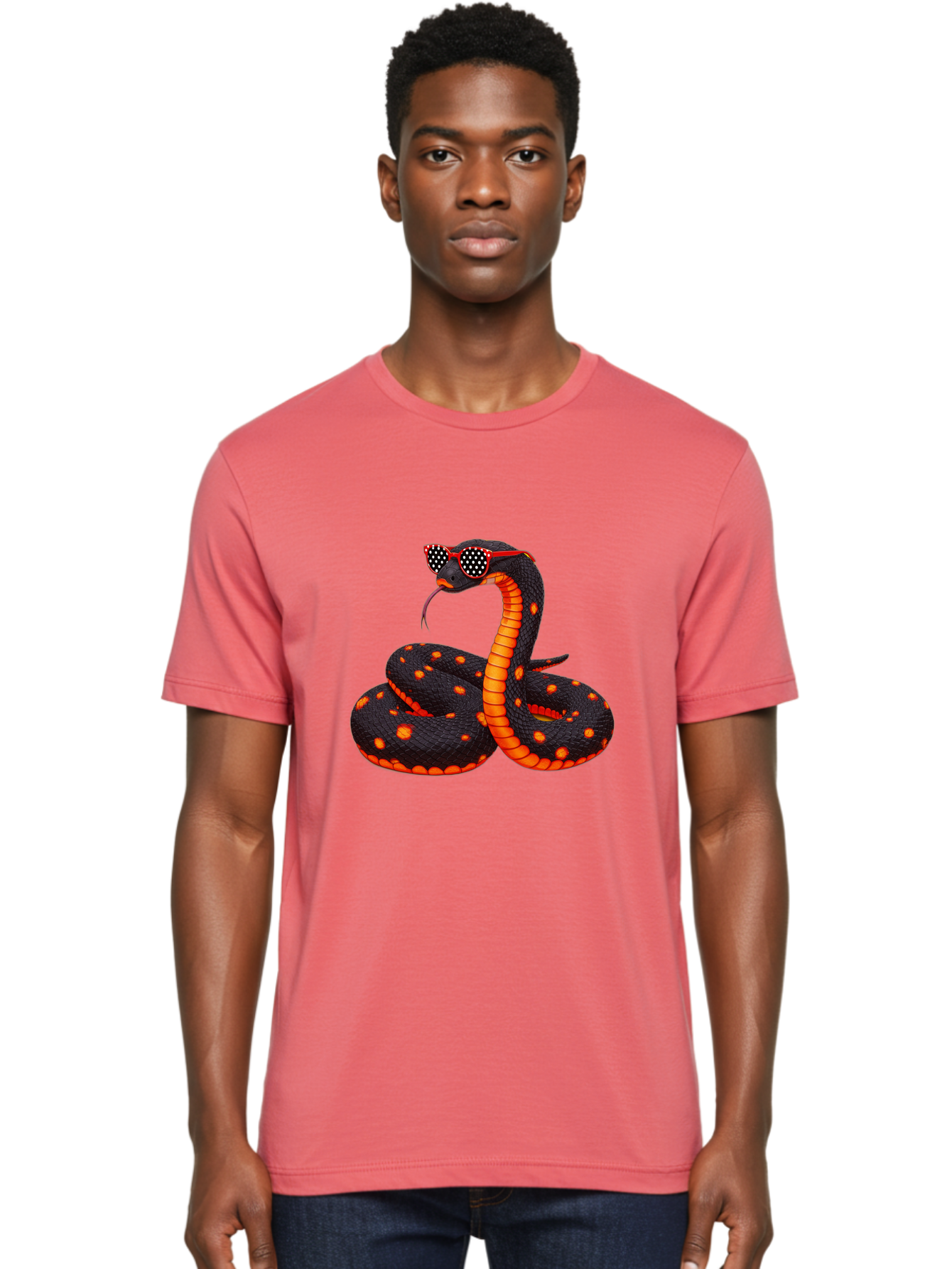 Snake-In-Sunglasses-1 Men'S Graphic Tee, 100% Cotton, Comfortable Casual Summer Wear, Machine Washable, Vintage Camera, Old Camera, Antique Camera, Black Camera, Classic Photography, Photography Equipment, Nostalgic Device, Film Camera, Ban577