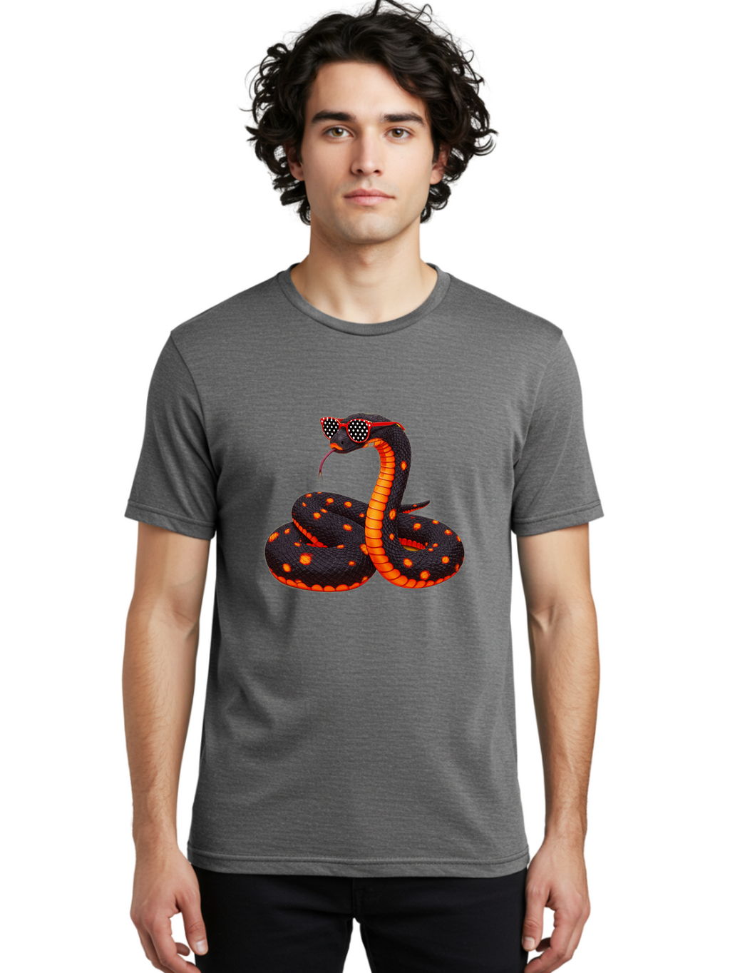 Snake-In-Sunglasses-1 Men'S Graphic Tee, 100% Cotton, Comfortable Casual Summer Wear, Machine Washable, Vintage Camera, Old Camera, Antique Camera, Black Camera, Classic Photography, Photography Equipment, Nostalgic Device, Film Camera, Ban577