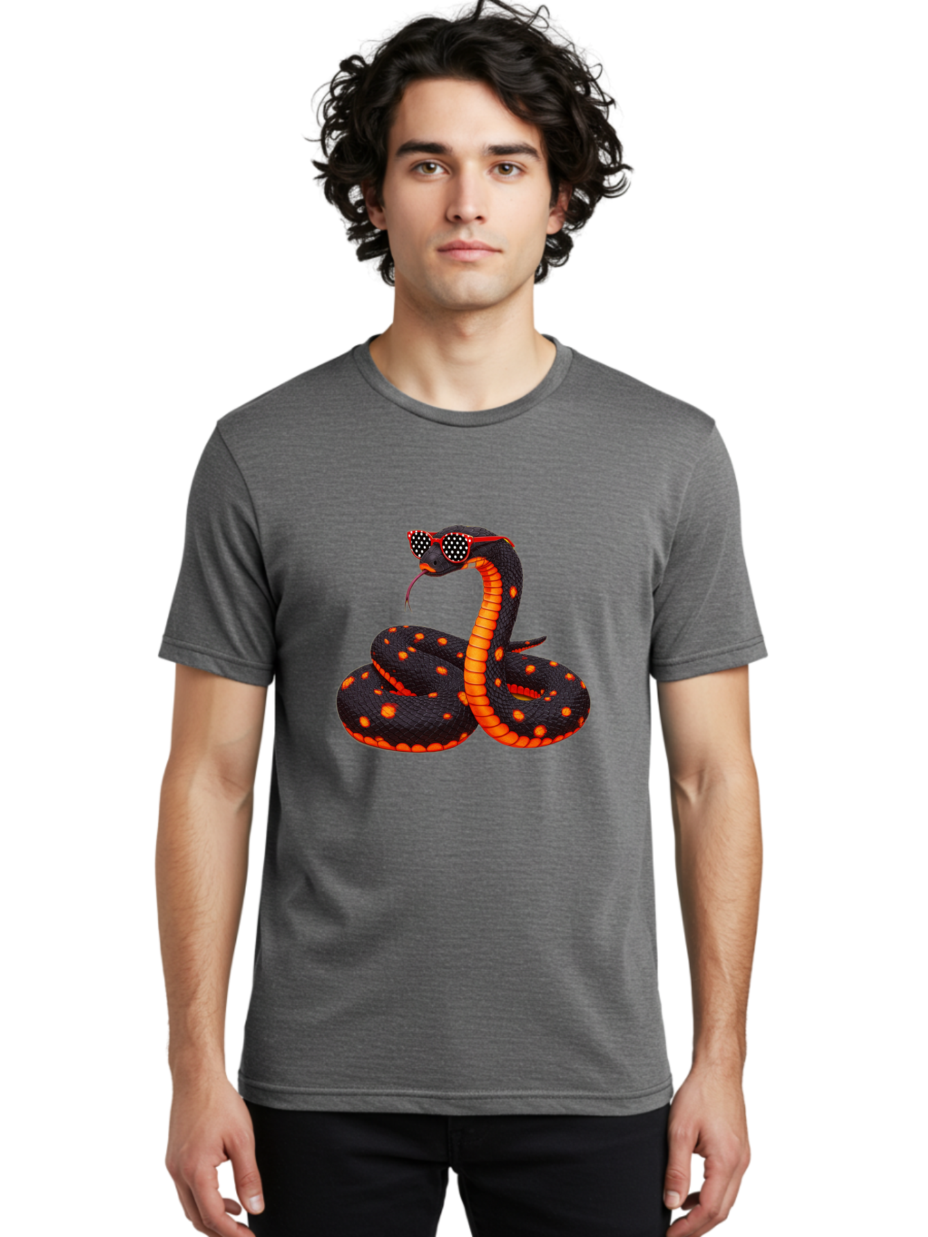 Snake-In-Sunglasses-1 Men'S Graphic Tee, 100% Cotton, Comfortable Casual Summer Wear, Machine Washable, Vintage Camera, Old Camera, Antique Camera, Black Camera, Classic Photography, Photography Equipment, Nostalgic Device, Film Camera, Ban577