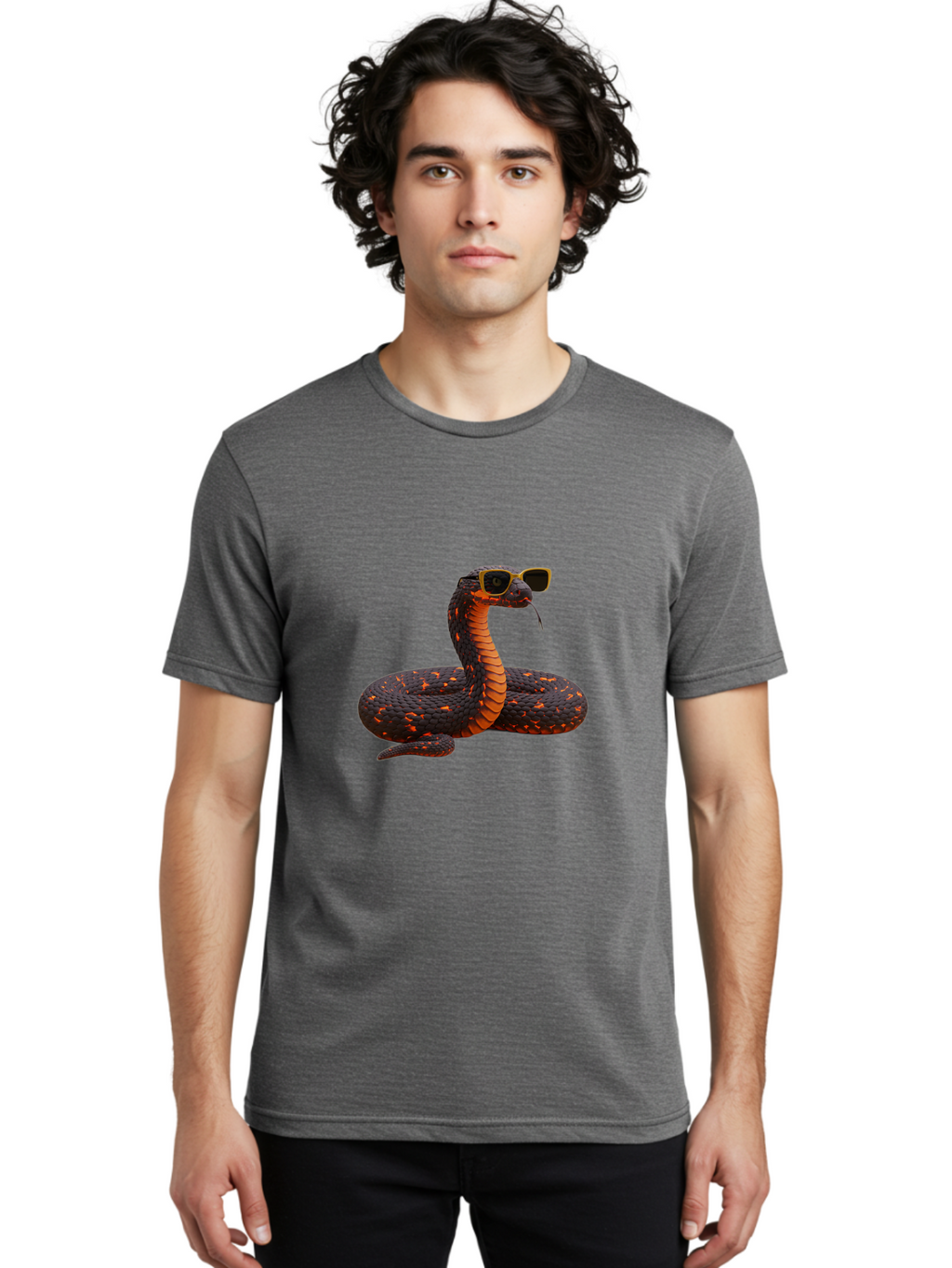 Snake-In-Sunglasses Men'S Graphic Tee, 100% Cotton, Comfortable Casual Summer Wear, Machine Washable, Vintage Camera, Old Camera, Antique Camera, Black Camera, Classic Photography, Photography Equipment, Nostalgic Device, Film Camera, Ban578