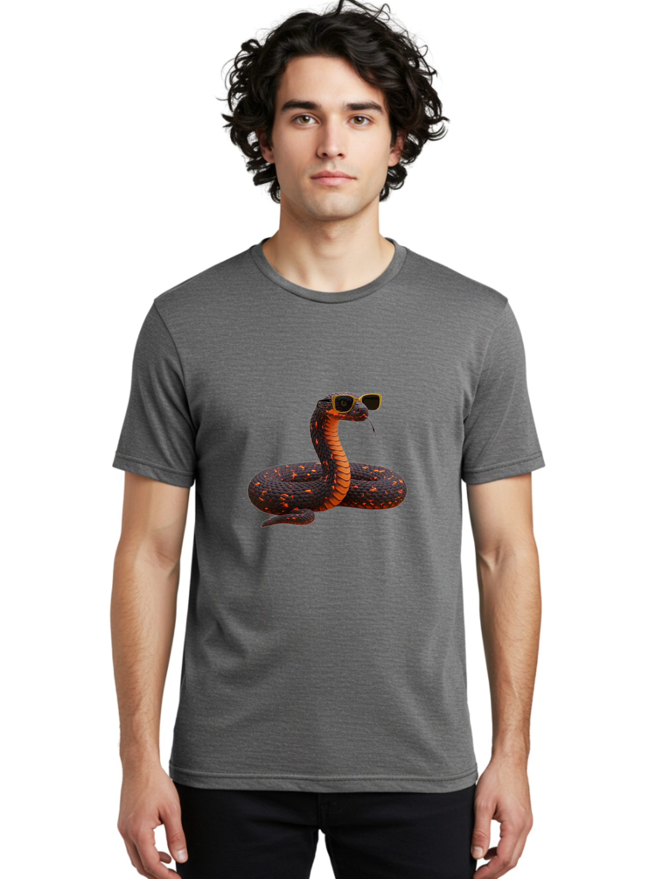 Snake-In-Sunglasses Men'S Graphic Tee, 100% Cotton, Comfortable Casual Summer Wear, Machine Washable, Vintage Camera, Old Camera, Antique Camera, Black Camera, Classic Photography, Photography Equipment, Nostalgic Device, Film Camera, Ban578