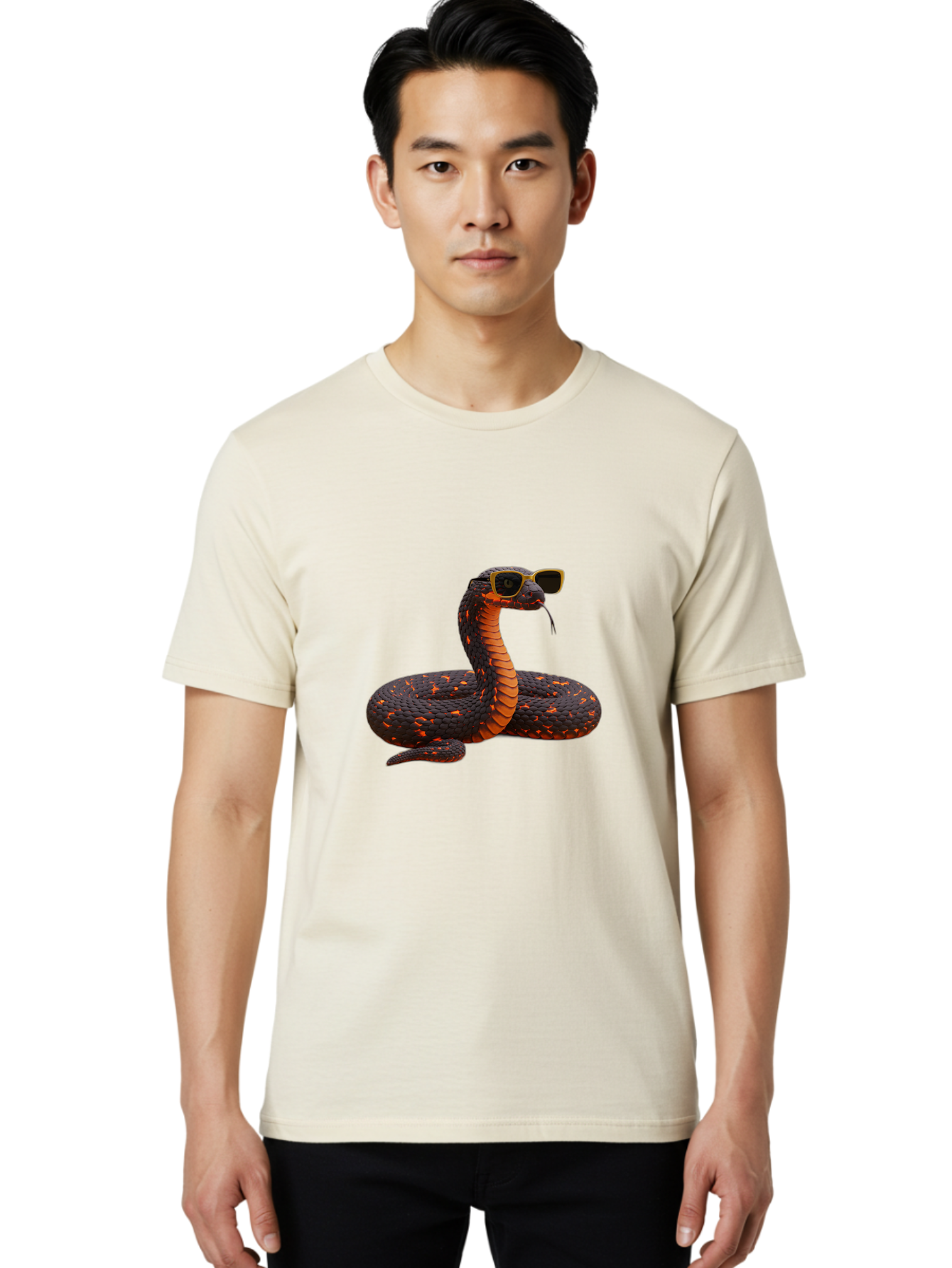 Snake-In-Sunglasses Men'S Graphic Tee, 100% Cotton, Comfortable Casual Summer Wear, Machine Washable, Vintage Camera, Old Camera, Antique Camera, Black Camera, Classic Photography, Photography Equipment, Nostalgic Device, Film Camera, Ban578