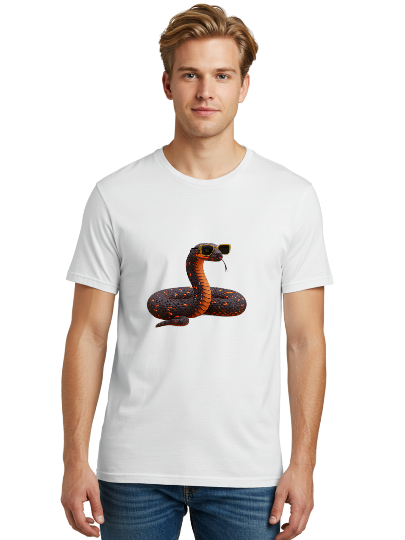 Snake-In-Sunglasses Men'S Graphic Tee, 100% Cotton, Comfortable Casual Summer Wear, Machine Washable, Vintage Camera, Old Camera, Antique Camera, Black Camera, Classic Photography, Photography Equipment, Nostalgic Device, Film Camera, Ban578