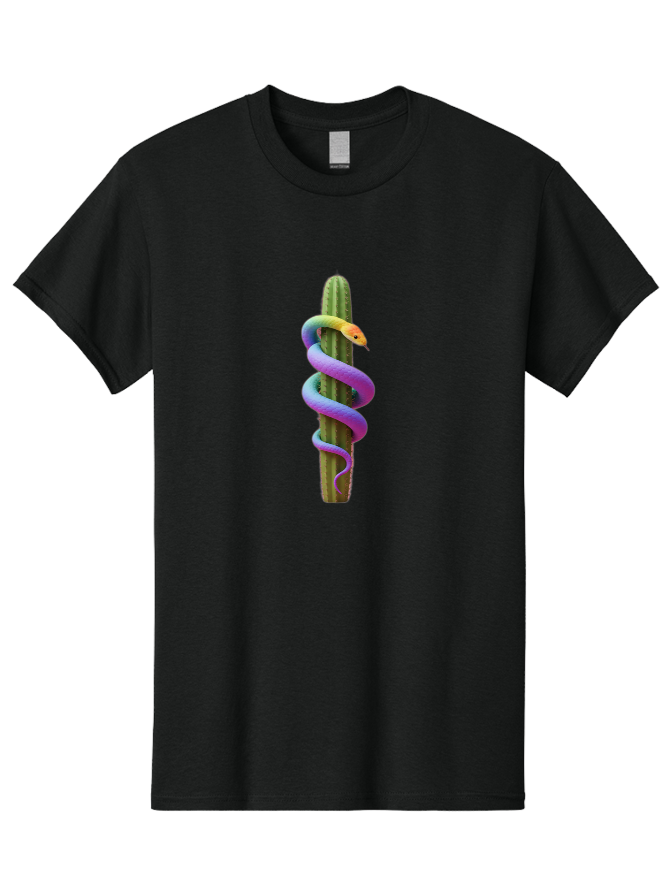 Snake-On-Cactus-1 Men'S Graphic Tee, 100% Cotton, Comfortable Casual Summer Wear, Machine Washable, Vintage Camera, Old Camera, Antique Camera, Black Camera, Classic Photography, Photography Equipment, Nostalgic Device, Film Camera, Camera Art Ban579
