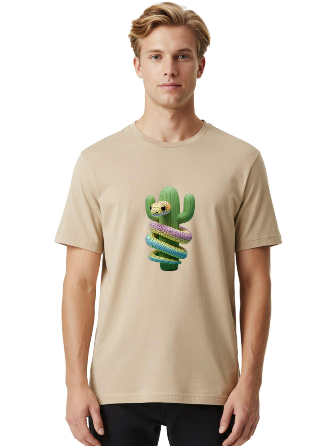 Snake-On-Cactus Men'S Graphic Tee, 100% Cotton, Comfortable Casual Summer Wear, Machine Washable, Vintage Camera, Old Camera, Antique Camera, Black Camera, Classic Photography, Photography Equipment, Nostalgic Device, Film Camera, Camera Art Ban580