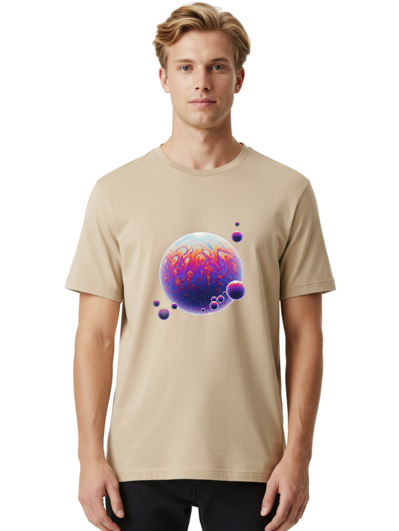 Soap-Bubbles Men'S Graphic Tee, 100% Cotton, Comfortable Casual Summer Wear, Machine Washable, Vintage Camera, Old Camera, Antique Camera, Black Camera, Classic Photography, Photography Equipment, Nostalgic Device, Film Camera, Camera Art Ban586