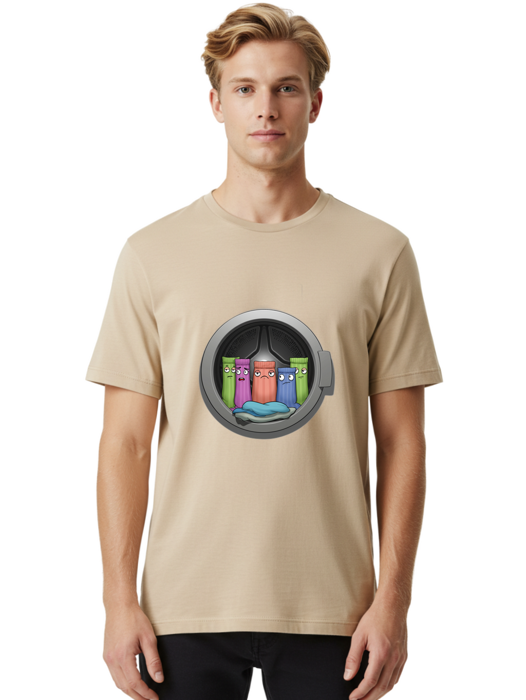 Socks-In-Washing-Machine Men'S Graphic Tee, 100% Cotton, Comfortable Casual Summer Wear, Machine Washable, Vintage Camera, Old Camera, Antique Camera, Black Camera, Classic Photography, Photography Equipment, Nostalgic Device, Film Camera, Ban587