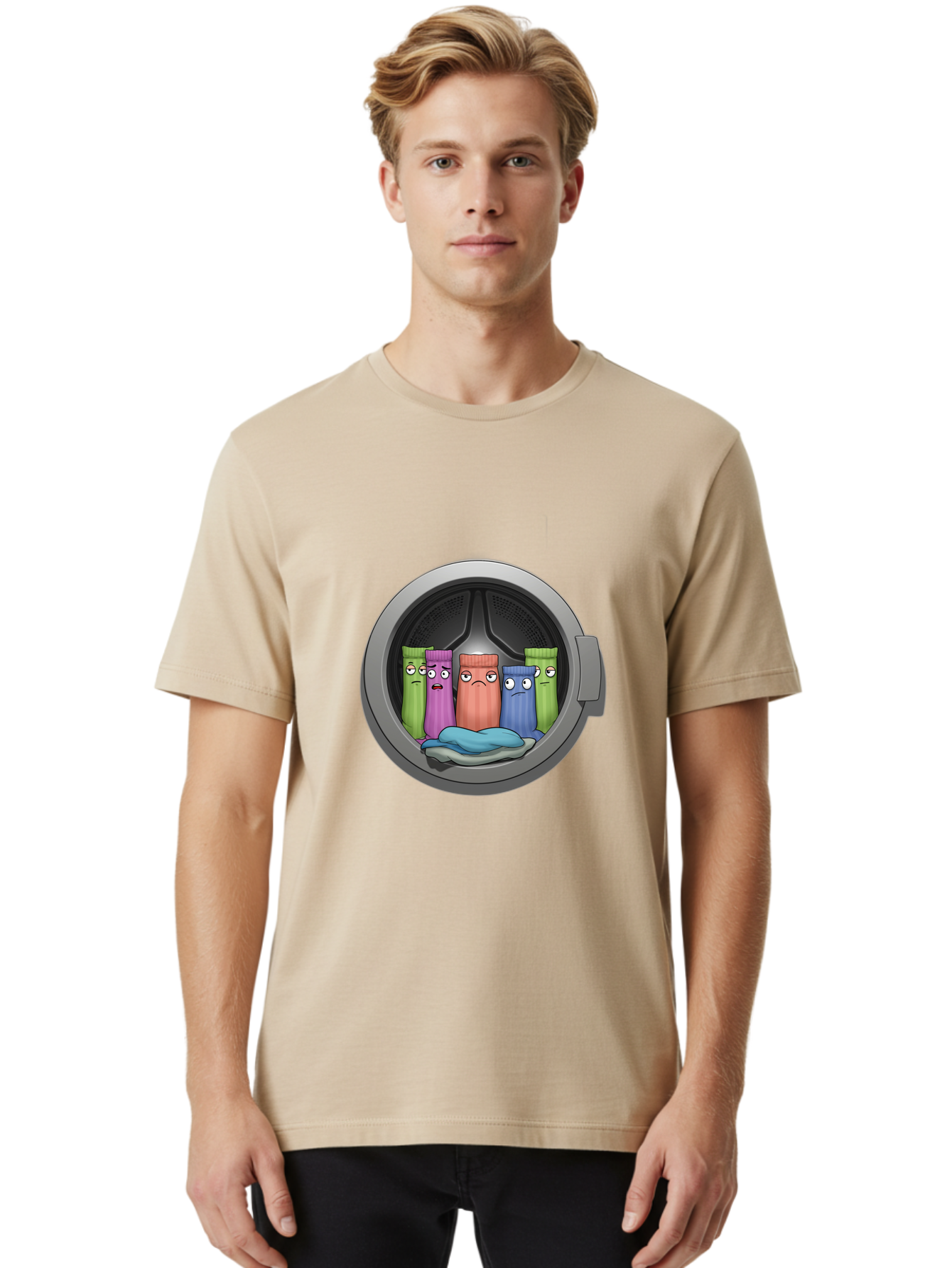 Socks-In-Washing-Machine Men'S Graphic Tee, 100% Cotton, Comfortable Casual Summer Wear, Machine Washable, Vintage Camera, Old Camera, Antique Camera, Black Camera, Classic Photography, Photography Equipment, Nostalgic Device, Film Camera, Ban587