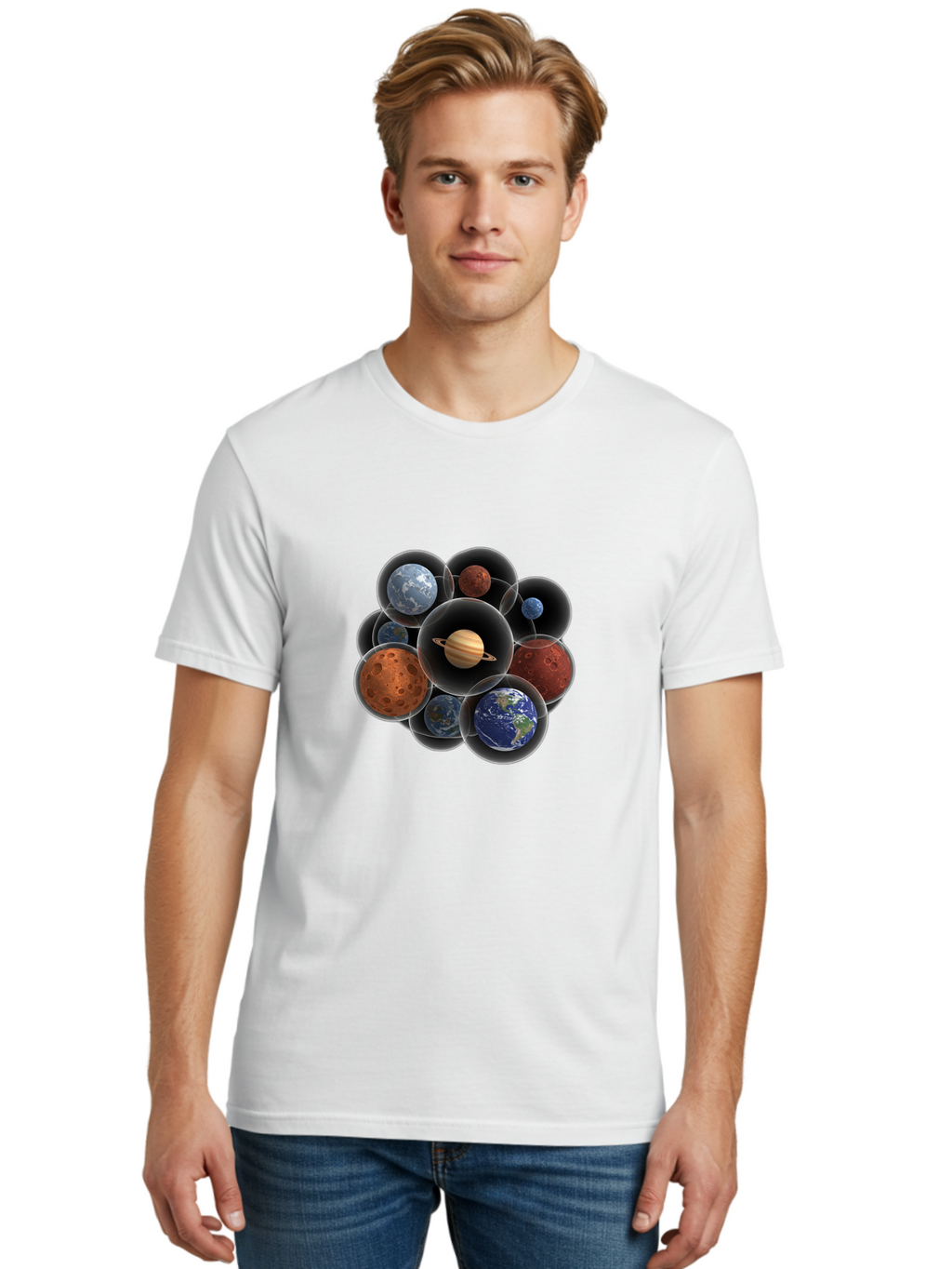 Solar-System Men'S Graphic Tee, 100% Cotton, Comfortable Casual Summer Wear, Machine Washable, Vintage Camera, Old Camera, Antique Camera, Black Camera, Classic Photography, Photography Equipment, Nostalgic Device, Film Camera, Camera Art Ban588
