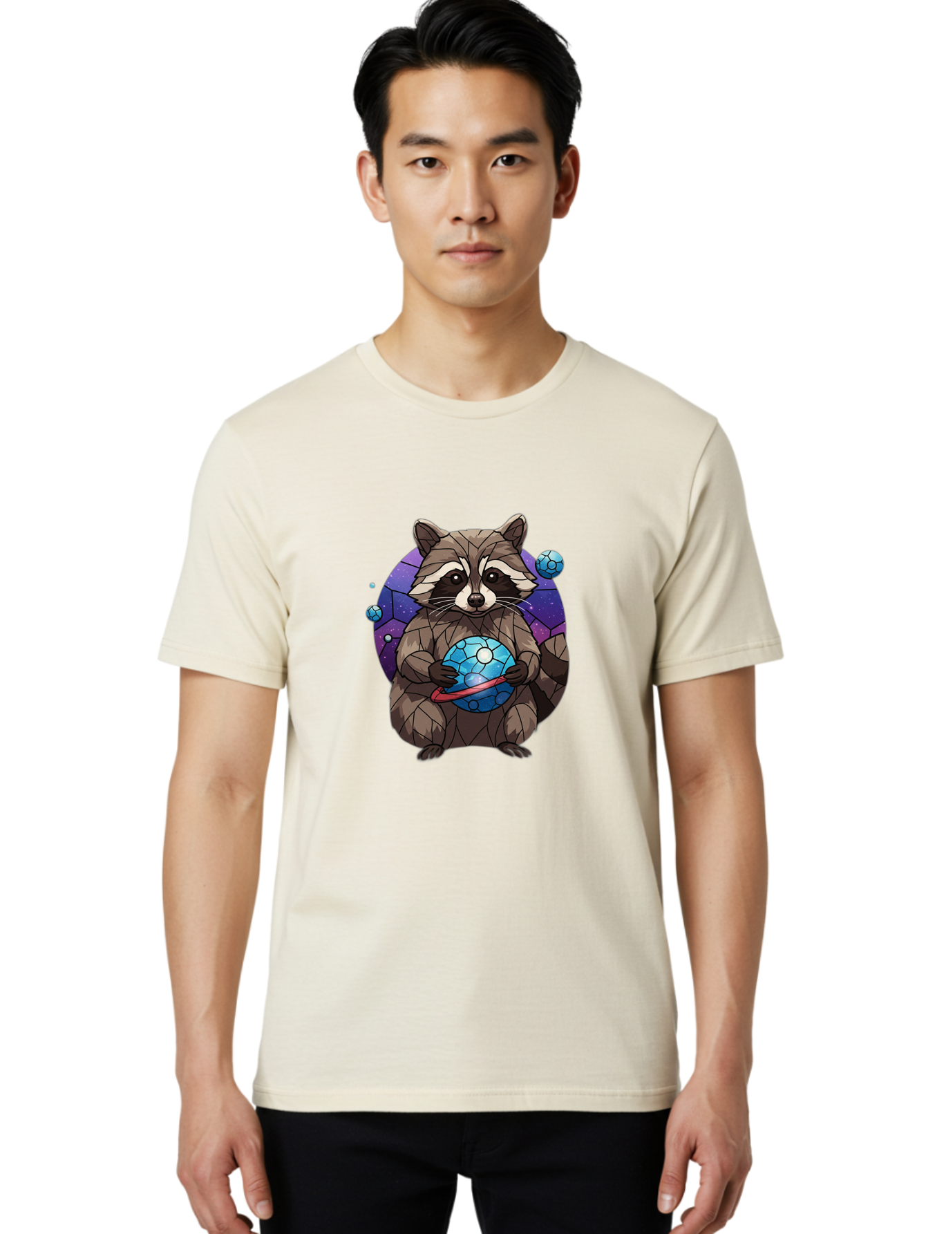 Space-Raccoon Men'S Graphic Tee, 100% Cotton, Comfortable Casual Summer Wear, Machine Washable, Vintage Camera, Old Camera, Antique Camera, Black Camera, Classic Photography, Photography Equipment, Nostalgic Device, Film Camera, Camera Art Ban591