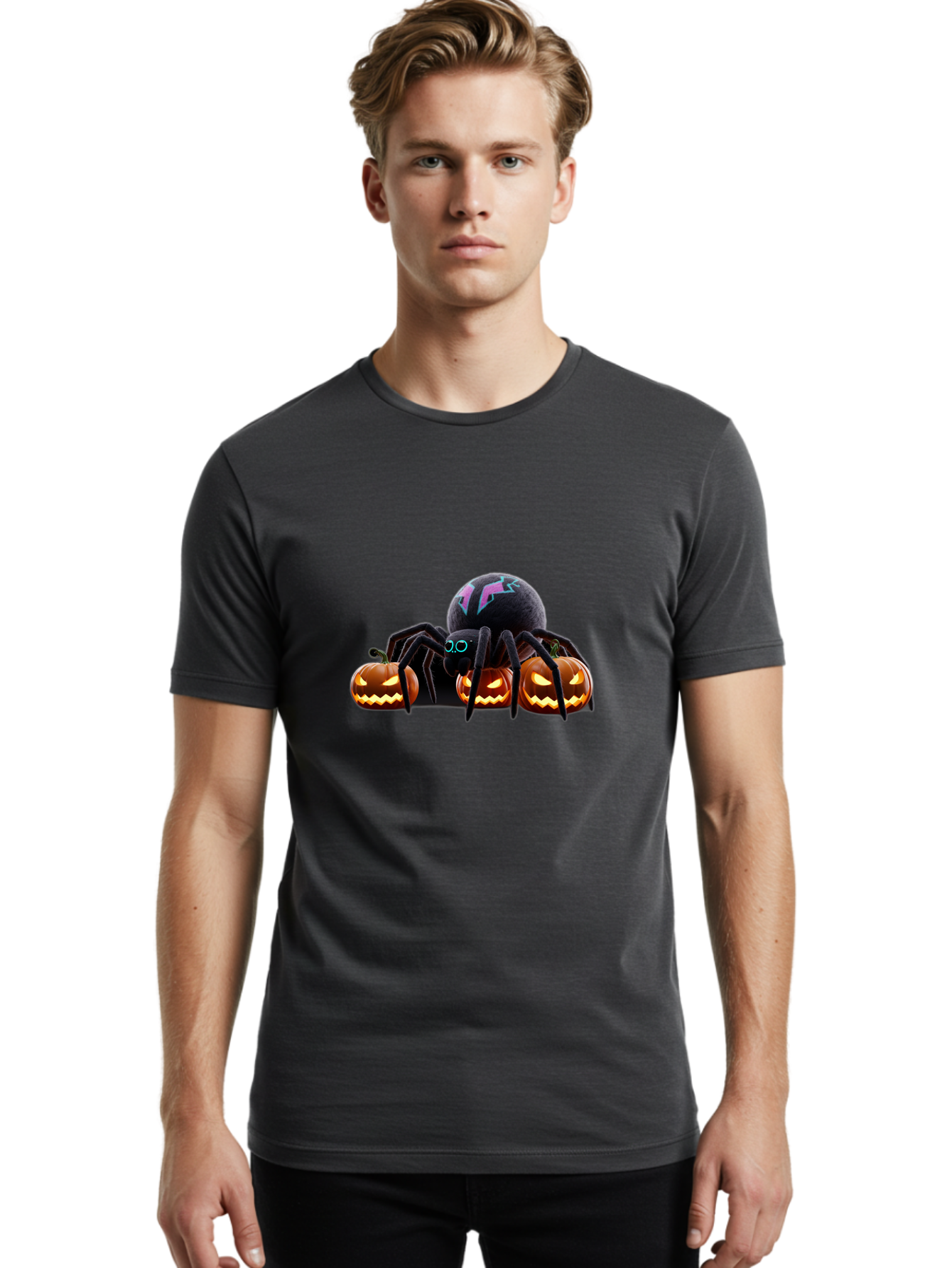 Spider-And-Pumpkins-1 Men'S Graphic Tee, 100% Cotton, Comfortable Casual Summer Wear, Machine Washable, Vintage Camera, Old Camera, Antique Camera, Black Camera, Classic Photography, Photography Equipment, Nostalgic Device, Film Camera, Ban594