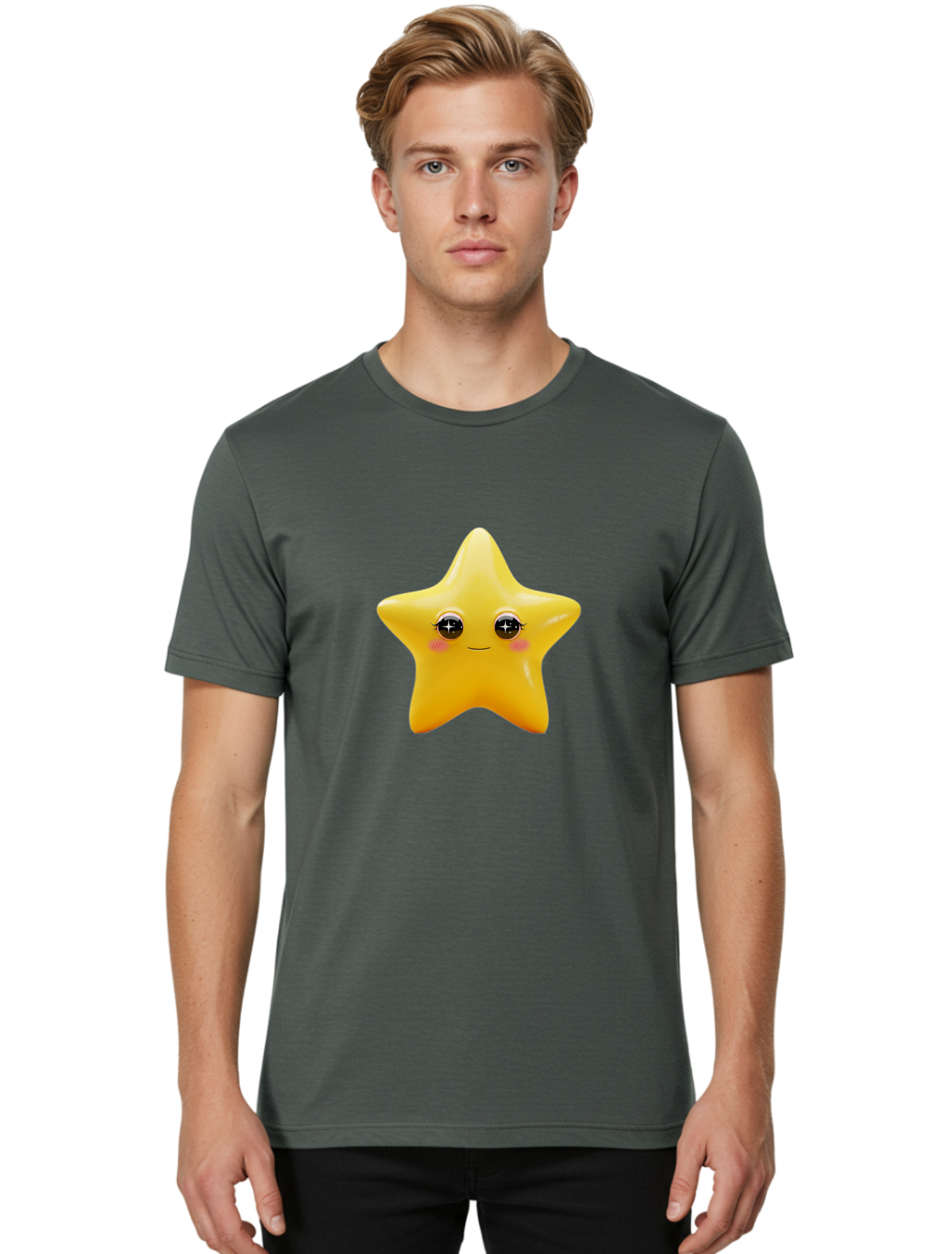 Star-Emoji Men'S Graphic Tee, 100% Cotton, Comfortable Casual Summer Wear, Machine Washable, Vintage Camera, Old Camera, Antique Camera, Black Camera, Classic Photography, Photography Equipment, Nostalgic Device, Film Camera, Camera Art Ban607