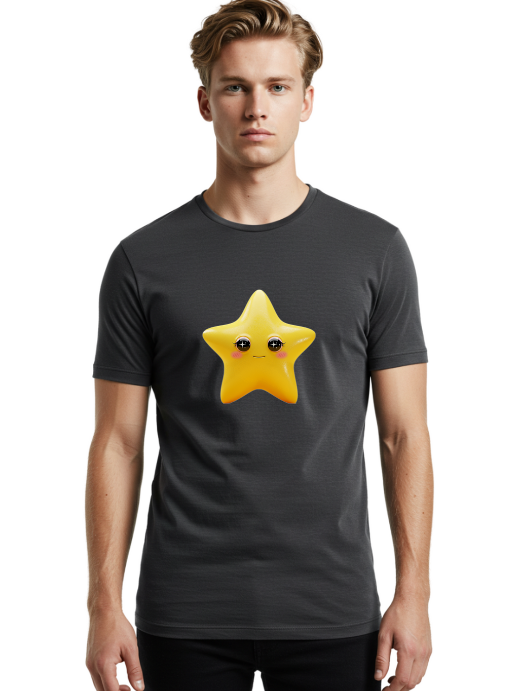Star-Emoji Men'S Graphic Tee, 100% Cotton, Comfortable Casual Summer Wear, Machine Washable, Vintage Camera, Old Camera, Antique Camera, Black Camera, Classic Photography, Photography Equipment, Nostalgic Device, Film Camera, Camera Art Ban607