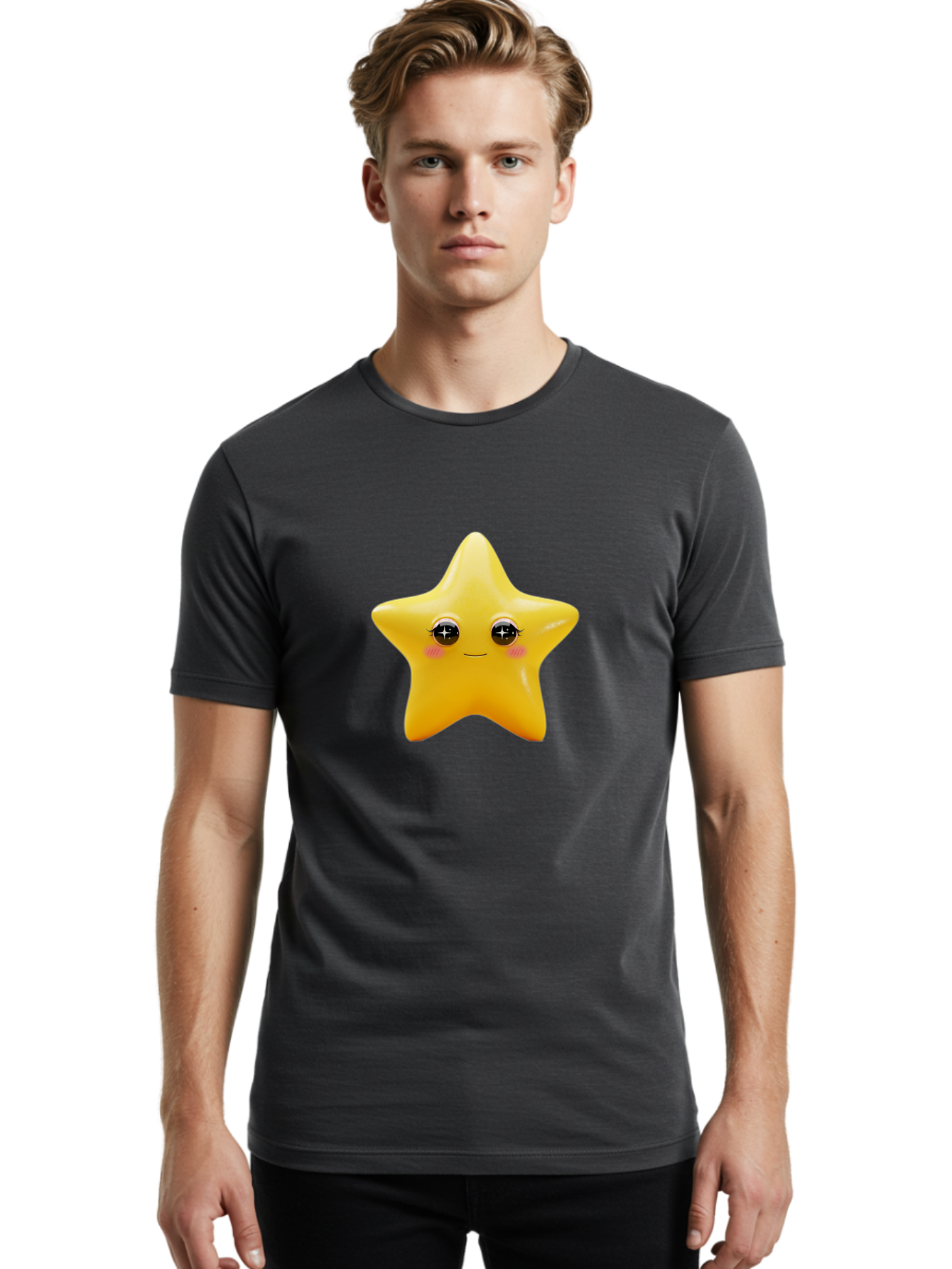 Star-Emoji Men'S Graphic Tee, 100% Cotton, Comfortable Casual Summer Wear, Machine Washable, Vintage Camera, Old Camera, Antique Camera, Black Camera, Classic Photography, Photography Equipment, Nostalgic Device, Film Camera, Camera Art Ban607