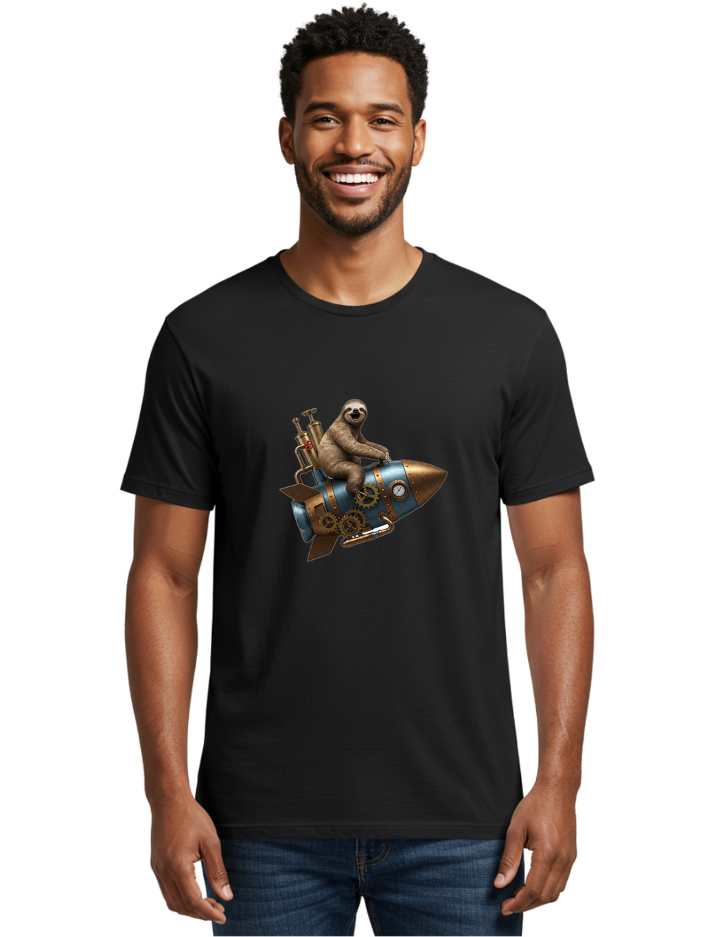Steam-Sloth Men'S Graphic Tee, 100% Cotton, Comfortable Casual Summer Wear, Machine Washable, Vintage Camera, Old Camera, Antique Camera, Black Camera, Classic Photography, Photography Equipment, Nostalgic Device, Film Camera, Camera Art Ban610