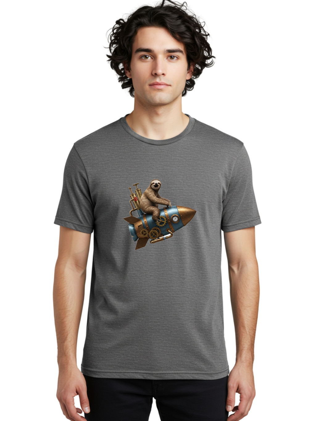 Steam-Sloth Men'S Graphic Tee, 100% Cotton, Comfortable Casual Summer Wear, Machine Washable, Vintage Camera, Old Camera, Antique Camera, Black Camera, Classic Photography, Photography Equipment, Nostalgic Device, Film Camera, Camera Art Ban610