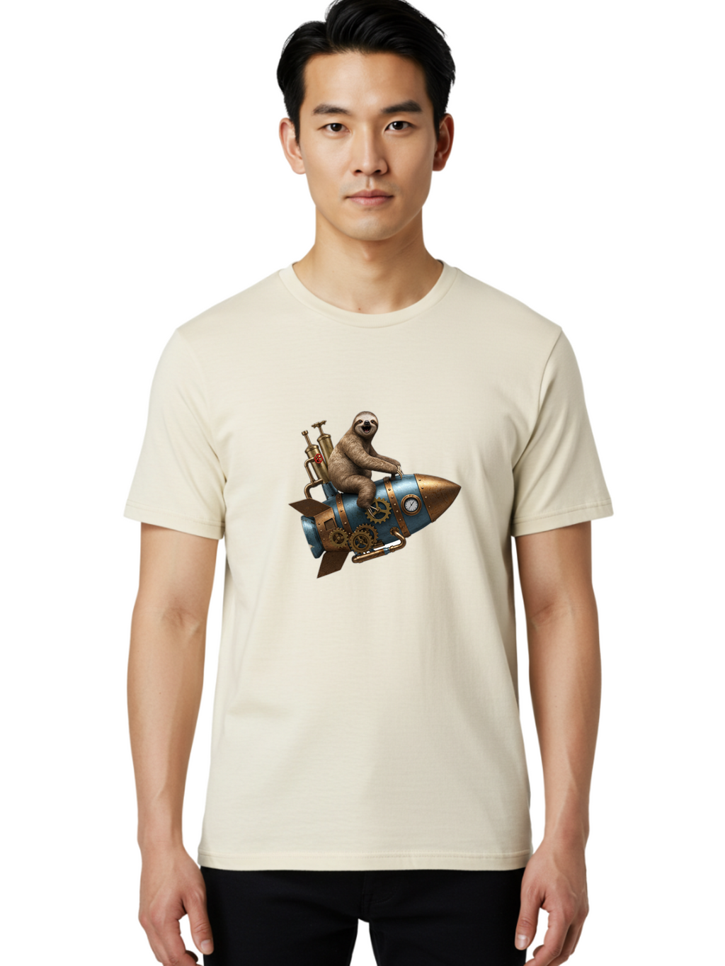 Steam-Sloth Men'S Graphic Tee, 100% Cotton, Comfortable Casual Summer Wear, Machine Washable, Vintage Camera, Old Camera, Antique Camera, Black Camera, Classic Photography, Photography Equipment, Nostalgic Device, Film Camera, Camera Art Ban610