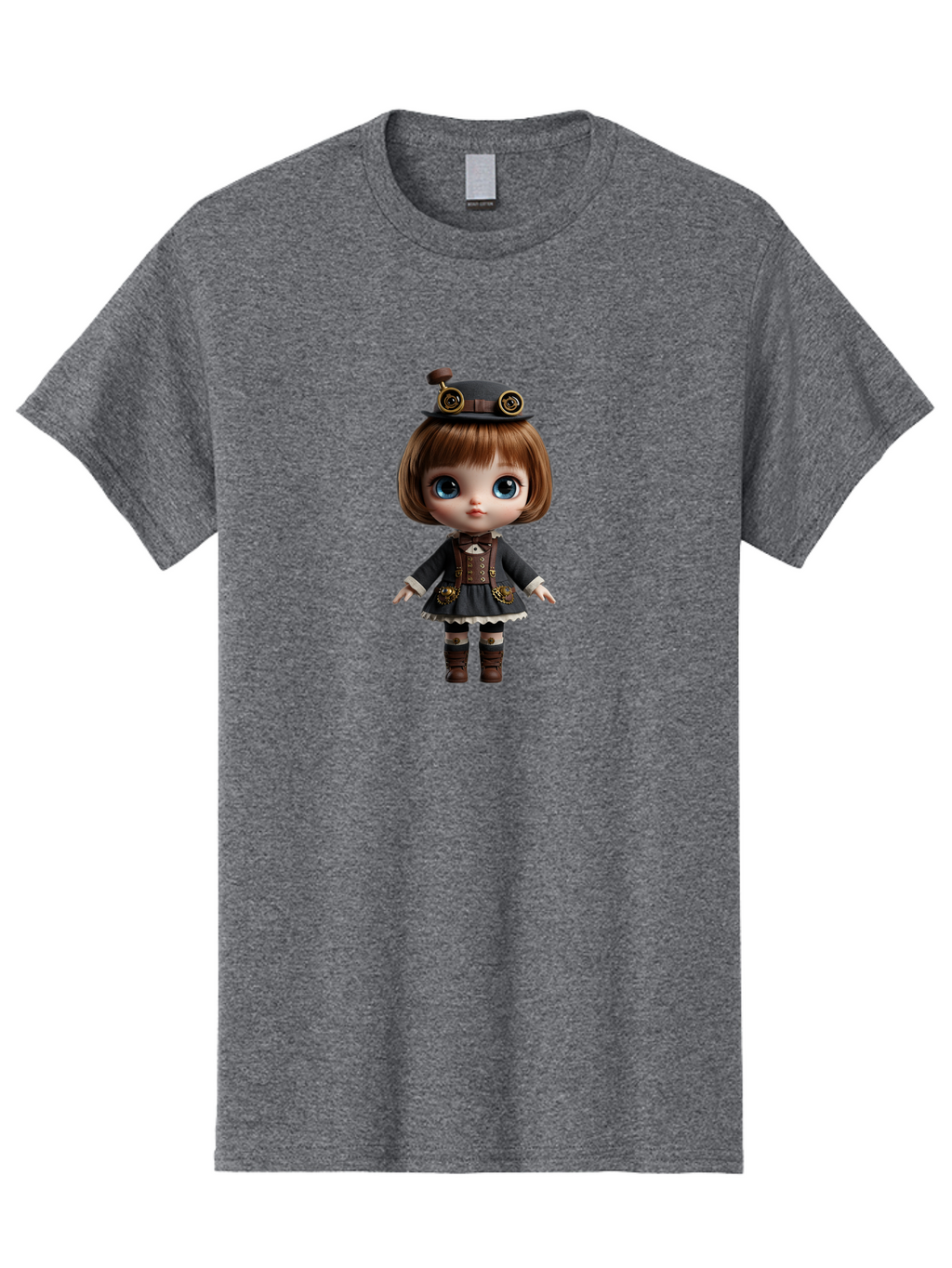 Steampunk-Blythe-Doll Men'S Graphic Tee, 100% Cotton, Comfortable Casual Summer Wear, Machine Washable, Vintage Camera, Old Camera, Antique Camera, Black Camera, Classic Photography, Photography Equipment, Nostalgic Device, Film Camera, Ban614