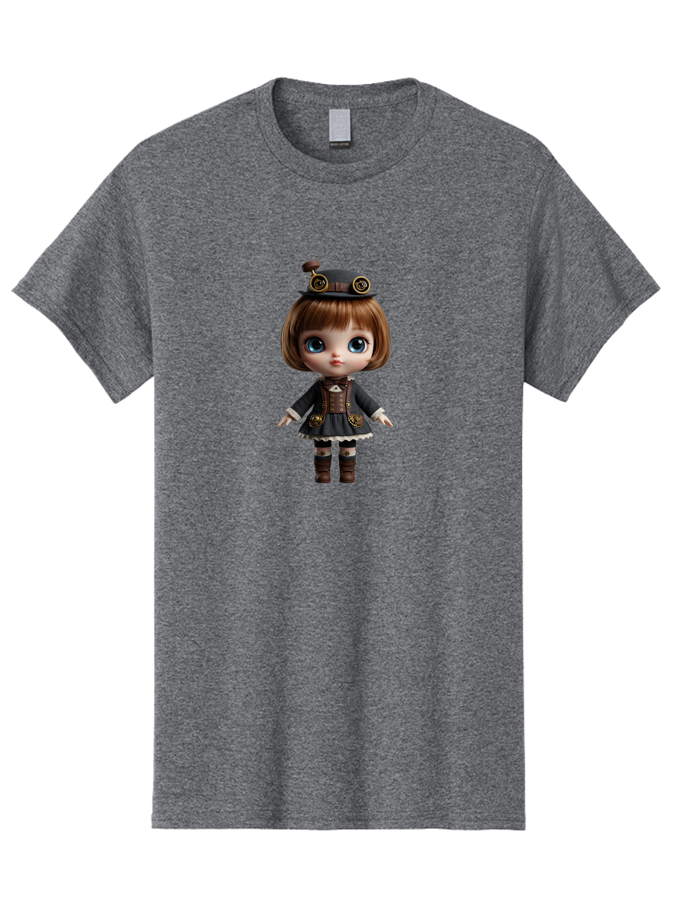 Steampunk-Blythe-Doll Men'S Graphic Tee, 100% Cotton, Comfortable Casual Summer Wear, Machine Washable, Vintage Camera, Old Camera, Antique Camera, Black Camera, Classic Photography, Photography Equipment, Nostalgic Device, Film Camera, Ban614