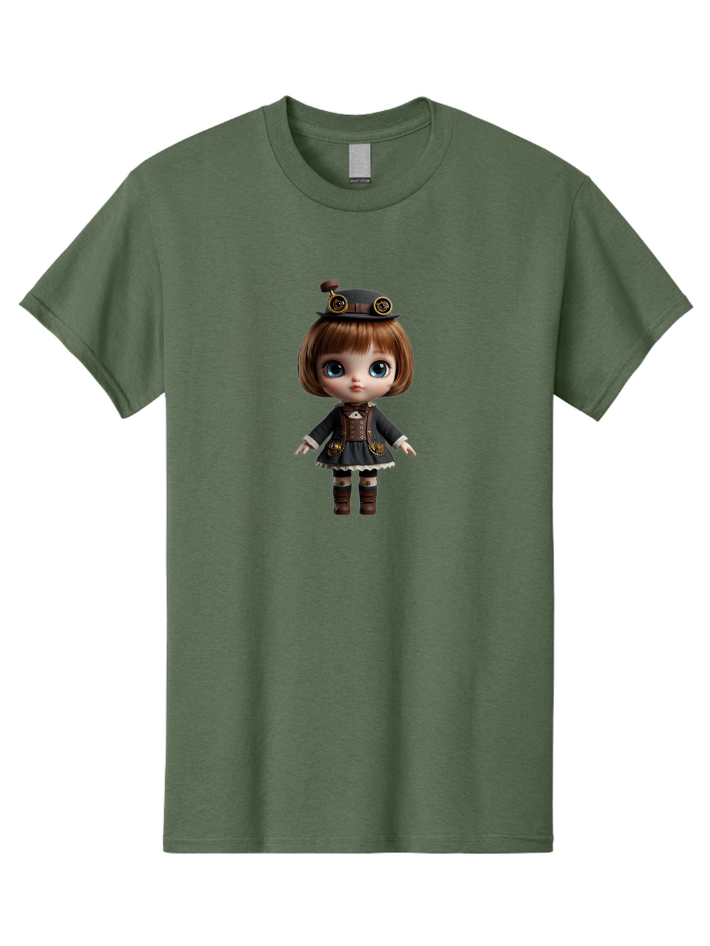 Steampunk-Blythe-Doll Men'S Graphic Tee, 100% Cotton, Comfortable Casual Summer Wear, Machine Washable, Vintage Camera, Old Camera, Antique Camera, Black Camera, Classic Photography, Photography Equipment, Nostalgic Device, Film Camera, Ban614