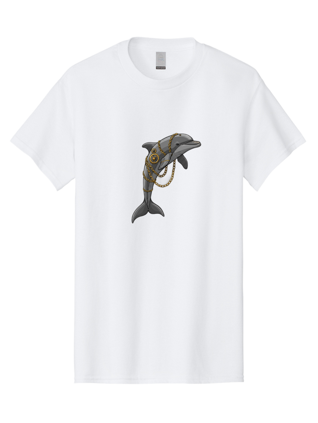 Steampunk-Dolphin Men'S Graphic Tee, 100% Cotton, Comfortable Casual Summer Wear, Machine Washable, Vintage Camera, Old Camera, Antique Camera, Black Camera, Classic Photography, Photography Equipment, Nostalgic Device, Film Camera, Camera Art Ban618
