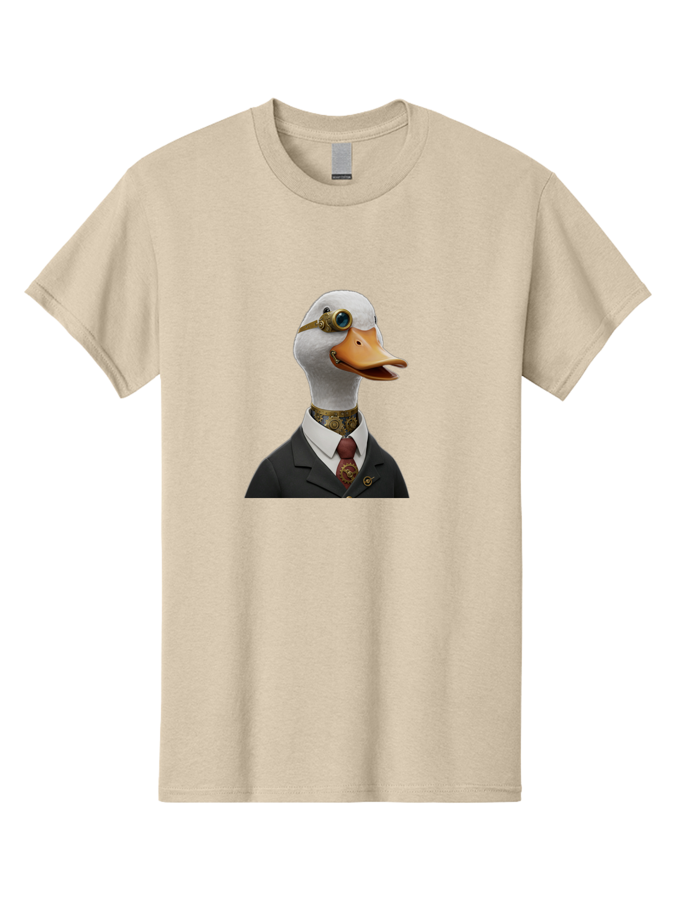Steampunk-Duck Men'S Graphic Tee, 100% Cotton, Comfortable Casual Summer Wear, Machine Washable, Vintage Camera, Old Camera, Antique Camera, Black Camera, Classic Photography, Photography Equipment, Nostalgic Device, Film Camera, Camera Art Ban619