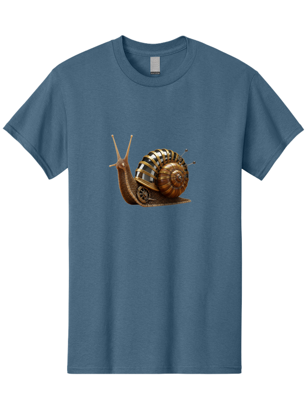 Steampunk-Snail Men'S Graphic Tee, 100% Cotton, Comfortable Casual Summer Wear, Machine Washable, Vintage Camera, Old Camera, Antique Camera, Black Camera, Classic Photography, Photography Equipment, Nostalgic Device, Film Camera, Camera Art Ban625